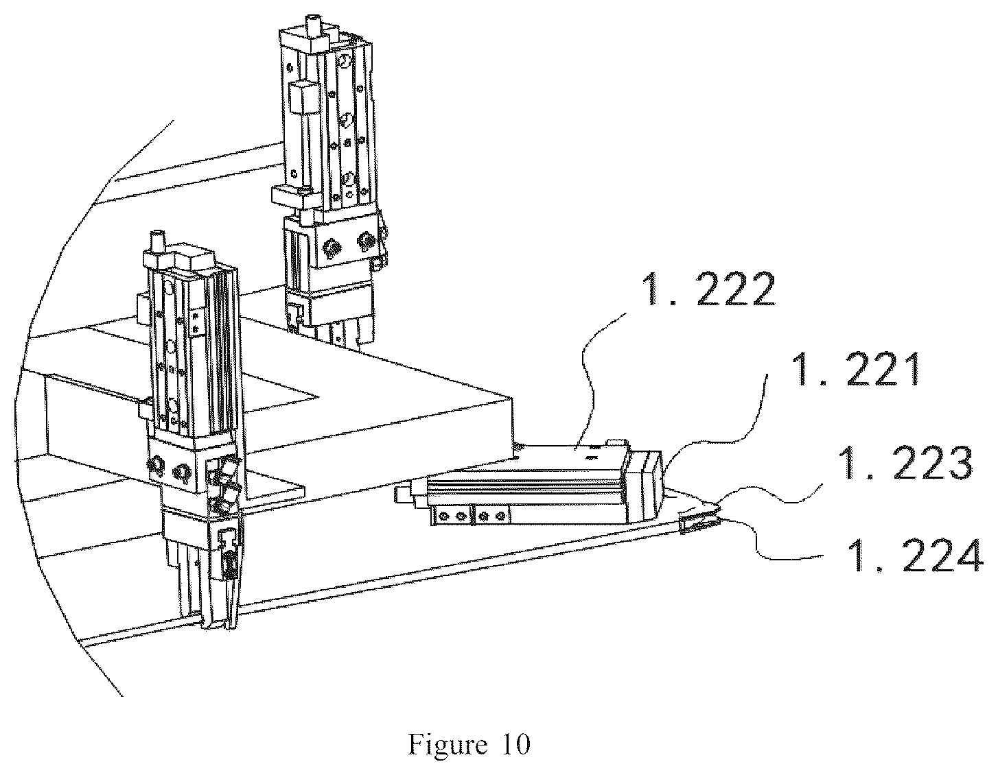 Patent US12377502 Figure 10 – Automatic assembly line for mattress spring