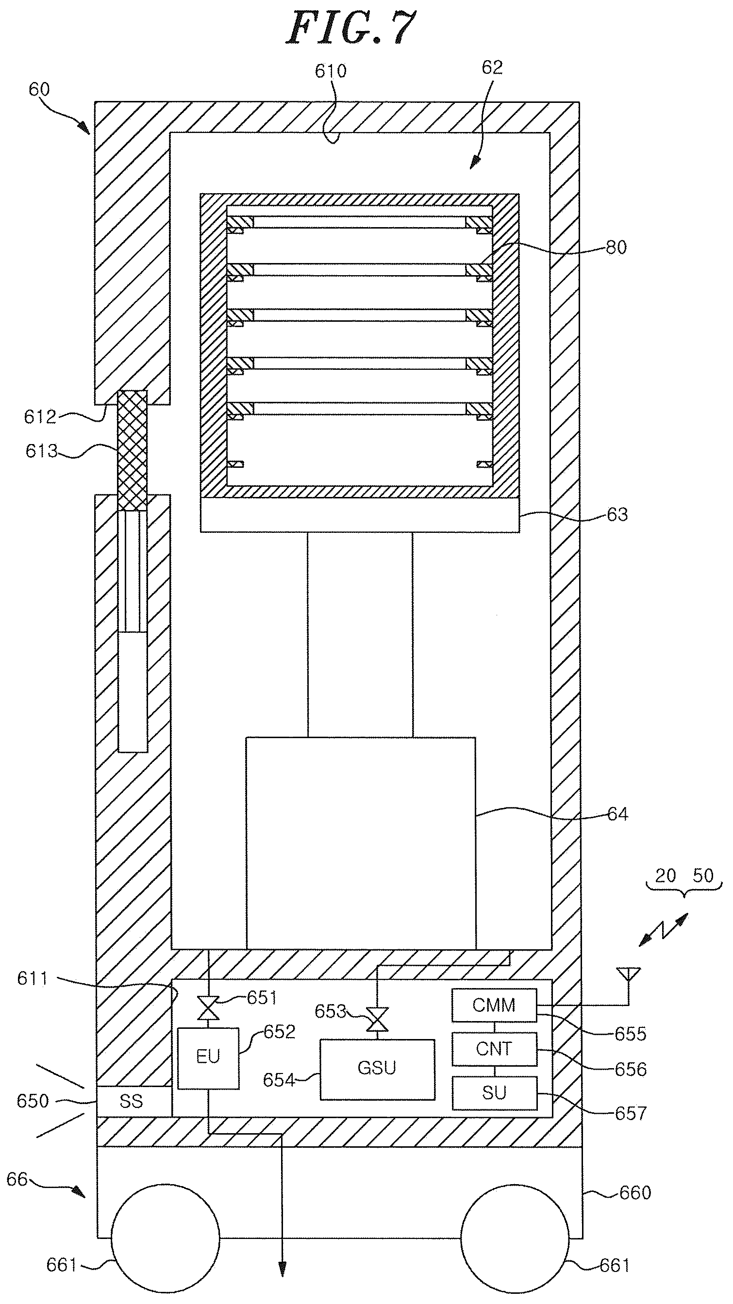 Patent US12377503 Figure 7 – Part replacement system and part replacement device
