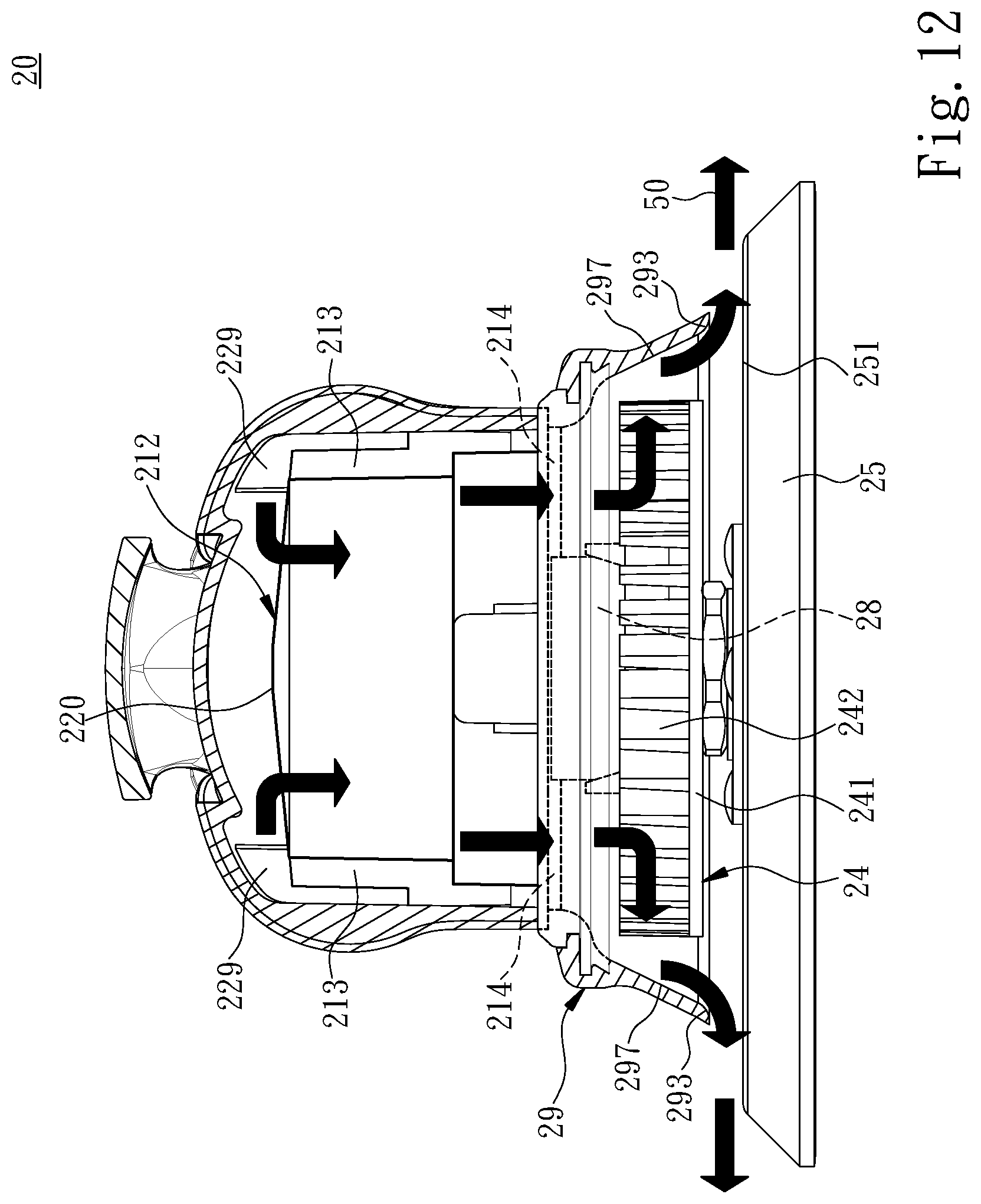 Patent US12377513 Figure 12 – Electric tool grinding machine and casing thereof
