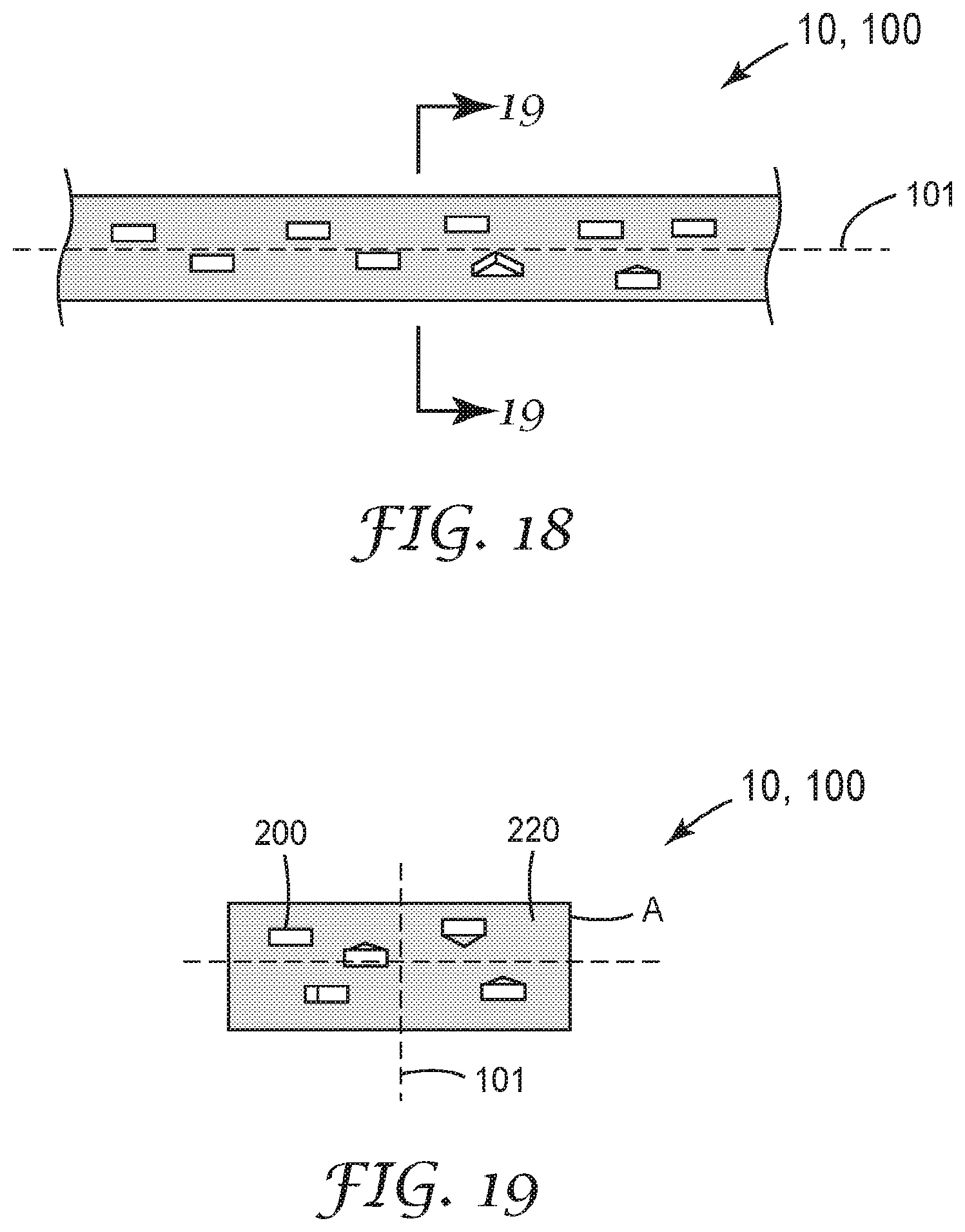 Patent US12377522 Figure 9 – Elongate abrasive article with orientationally aligned formed abrasive particles
