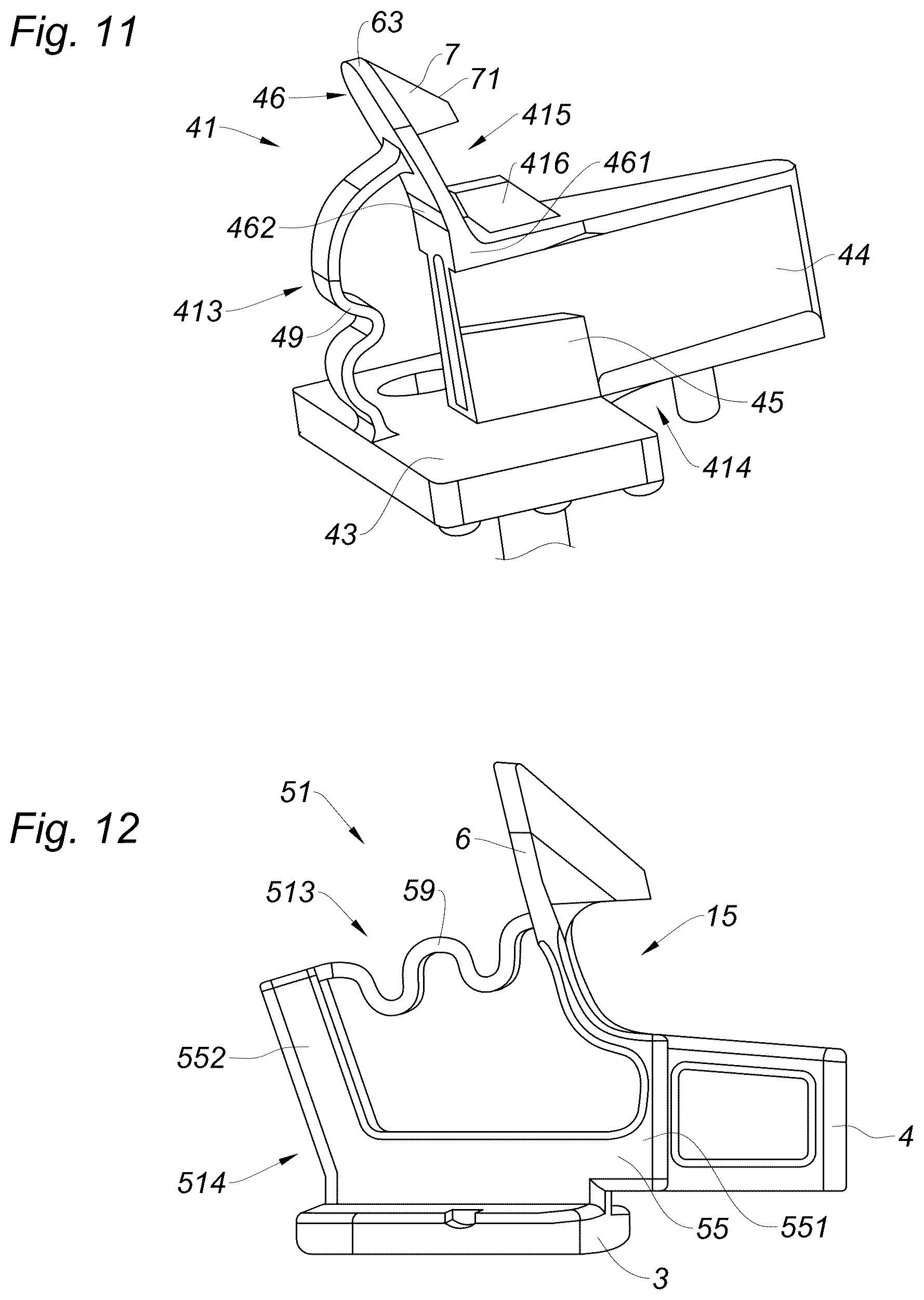 Patent US12377523 Figure 6 – Reinforced device for temporarily holding an opening element in an ajar position