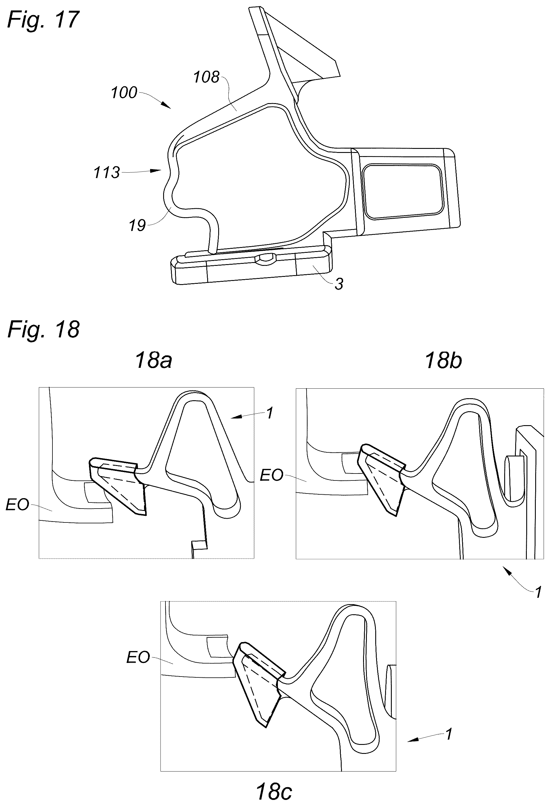 Patent US12377523 Figure 9 – Reinforced device for temporarily holding an opening element in an ajar position