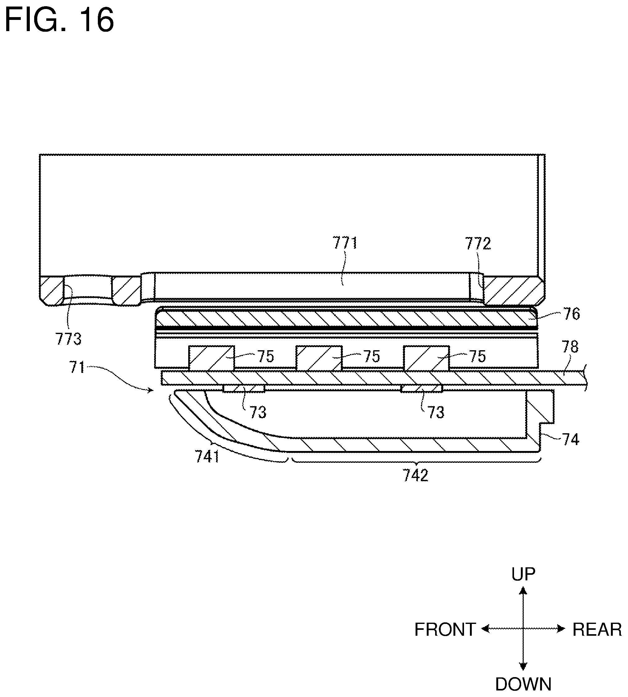 Patent US12377524 Figure 16 – Electric work machine with flat-shaped substrate for accommodating light emitter