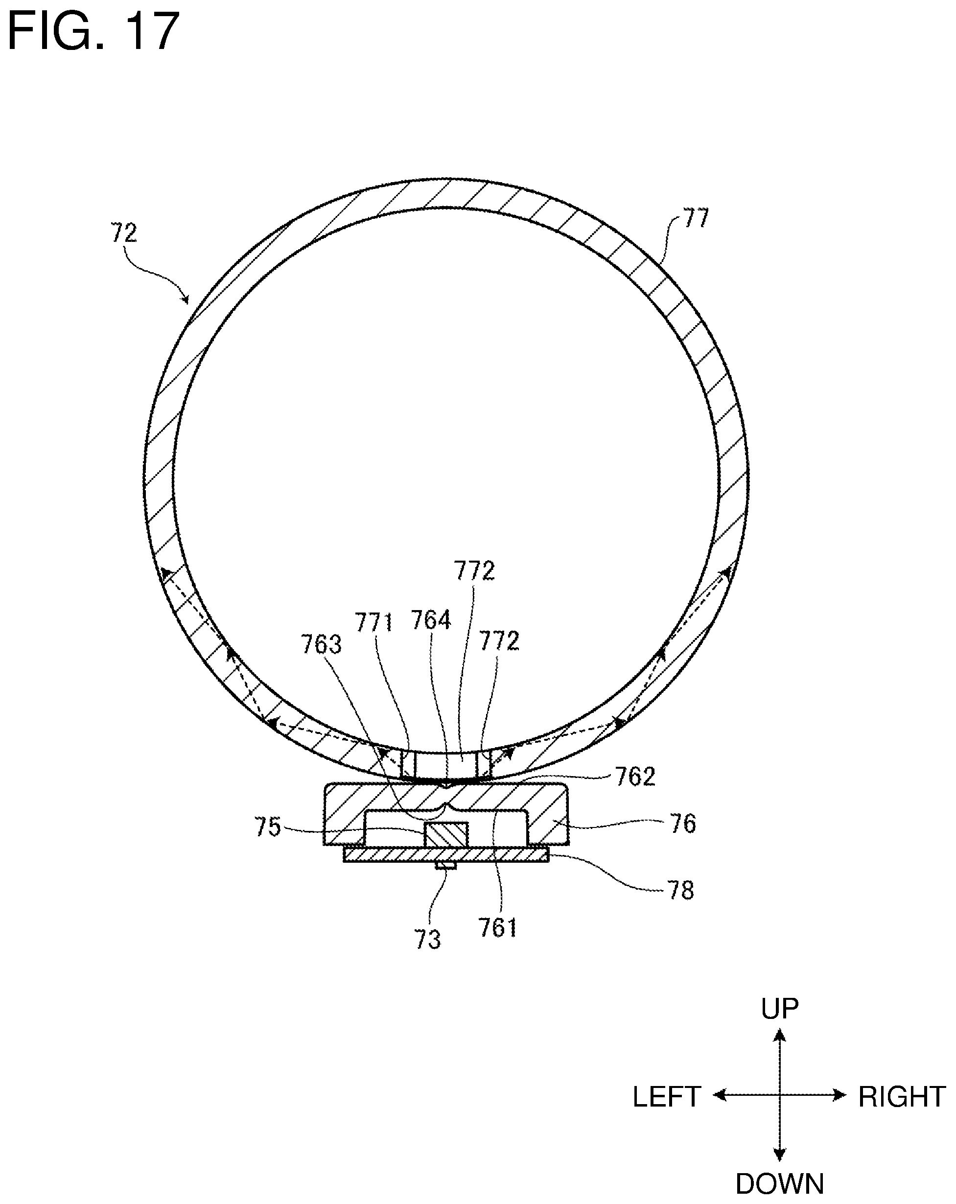 Patent US12377524 Figure 17 – Electric work machine with flat-shaped substrate for accommodating light emitter