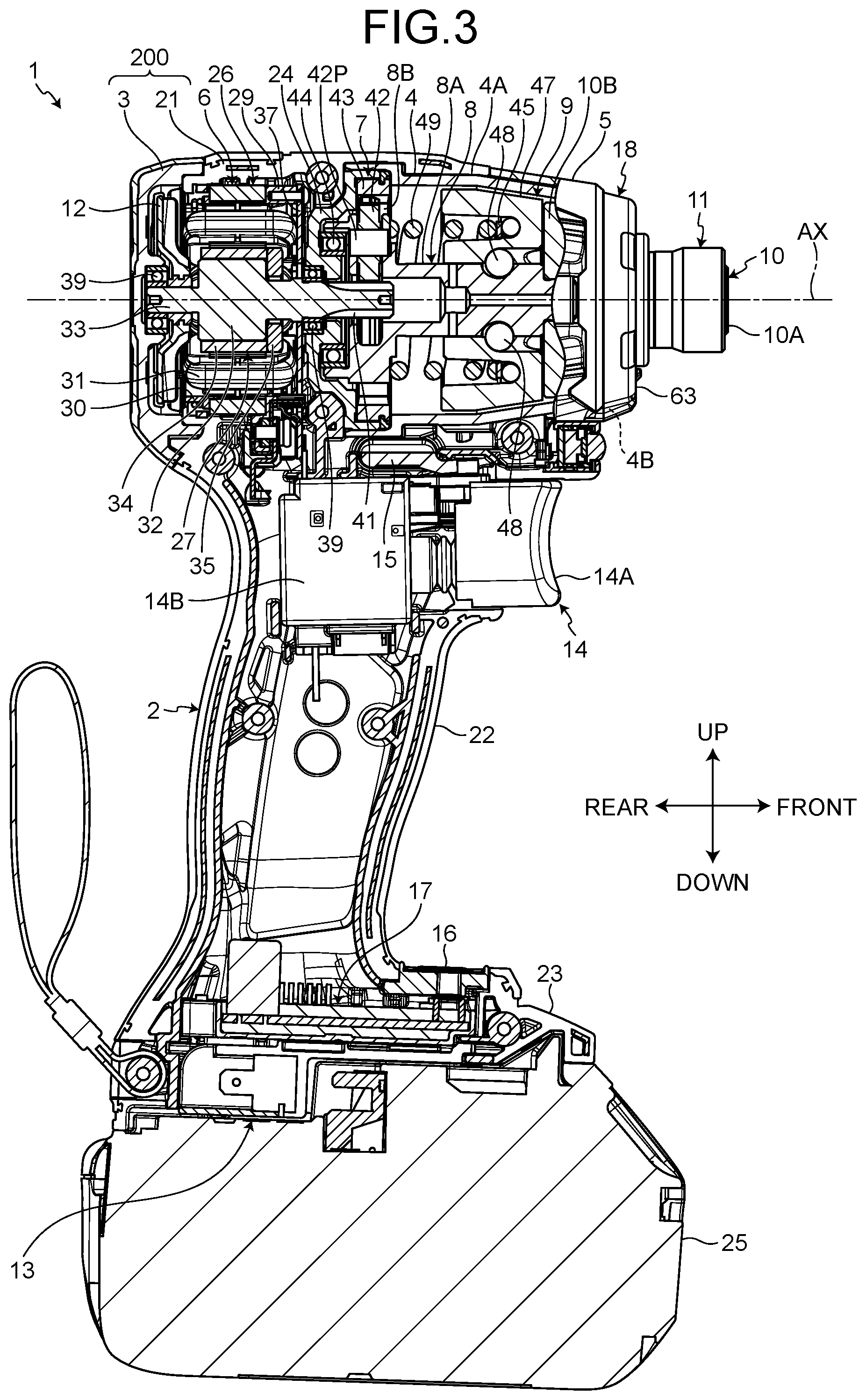 Patent US12377525 Figure 3 – Impact tool
