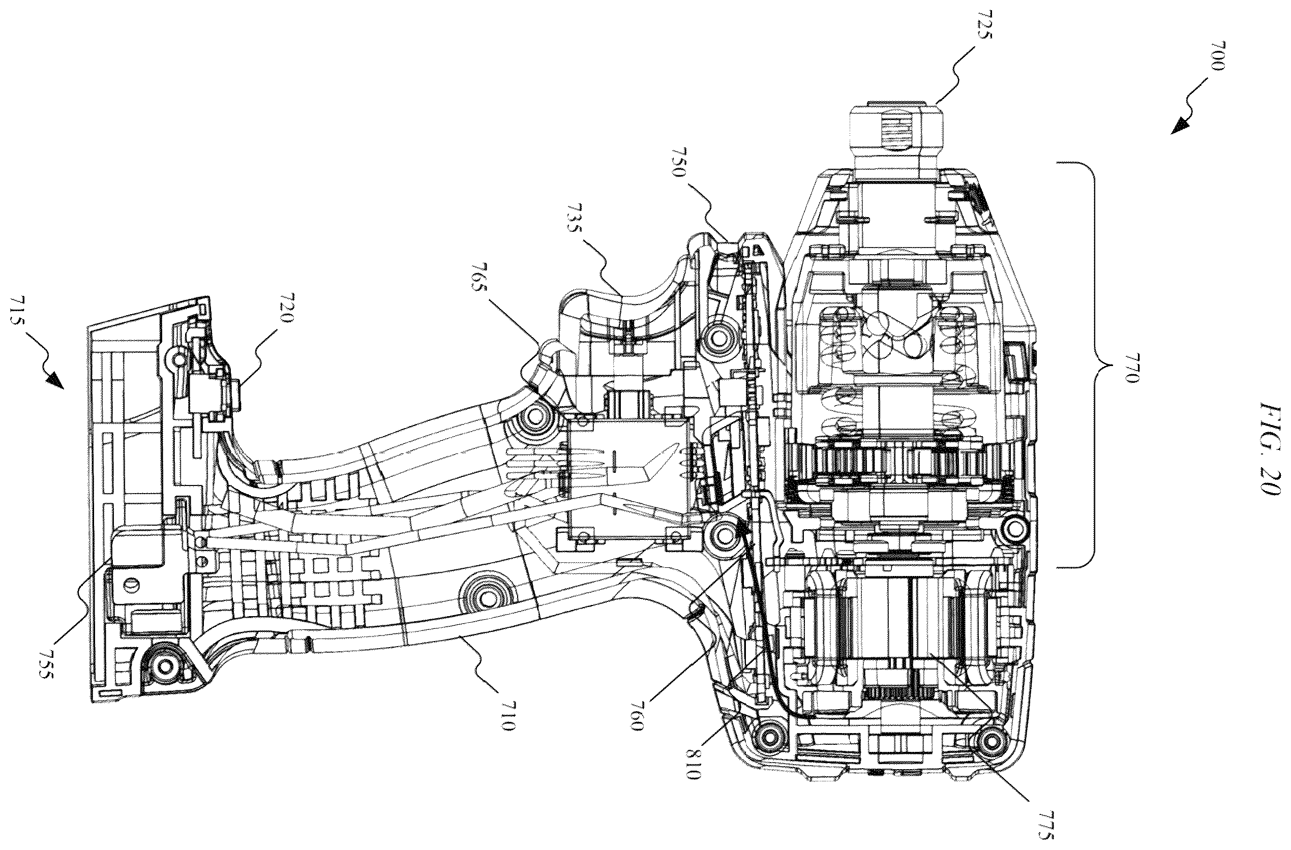 Patent US12377529 Figure 20 – High-power cordless, hand-held power tool including a brushless direct current motor