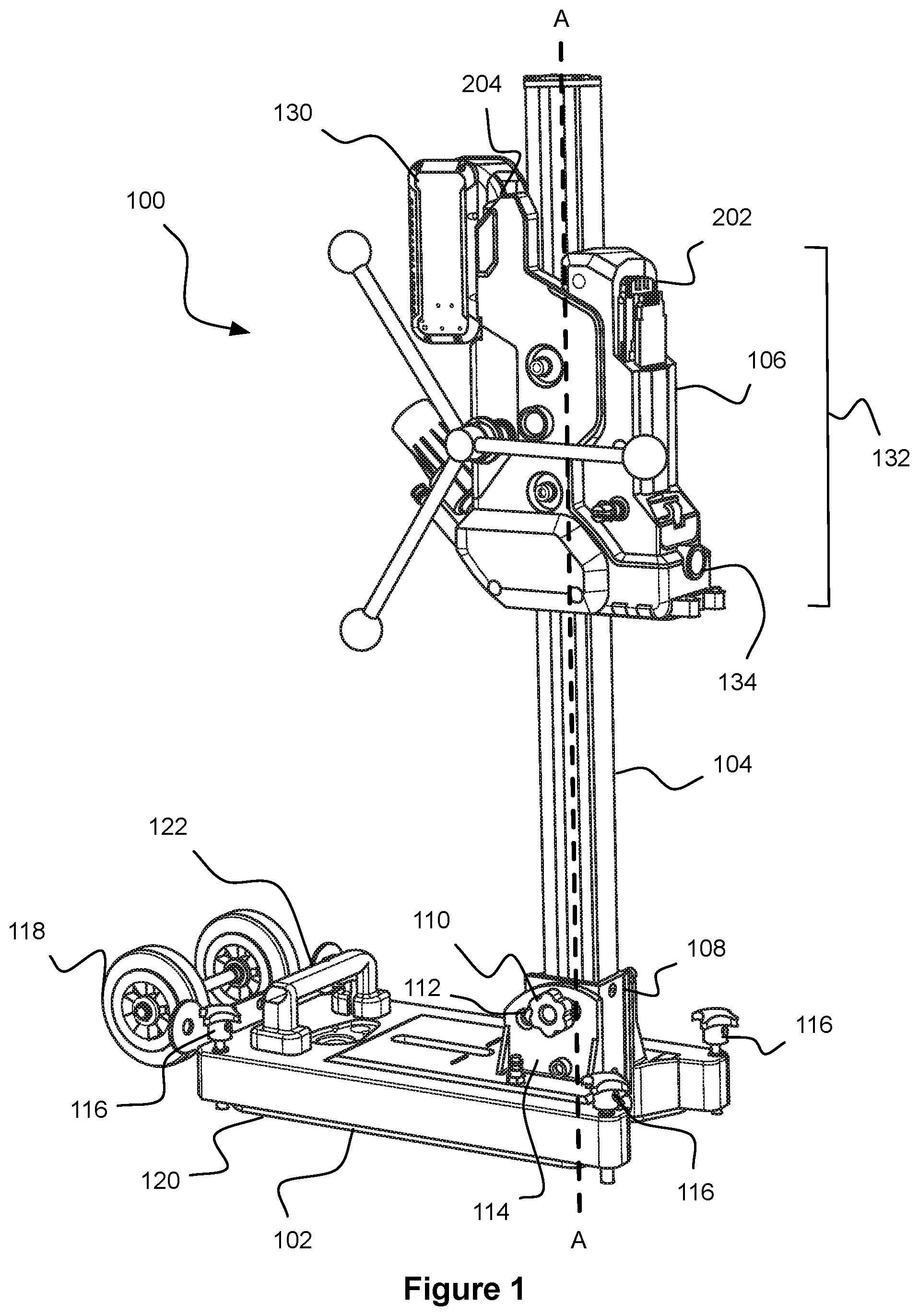 Patent US12377531 Figure 1 – Power tool stand