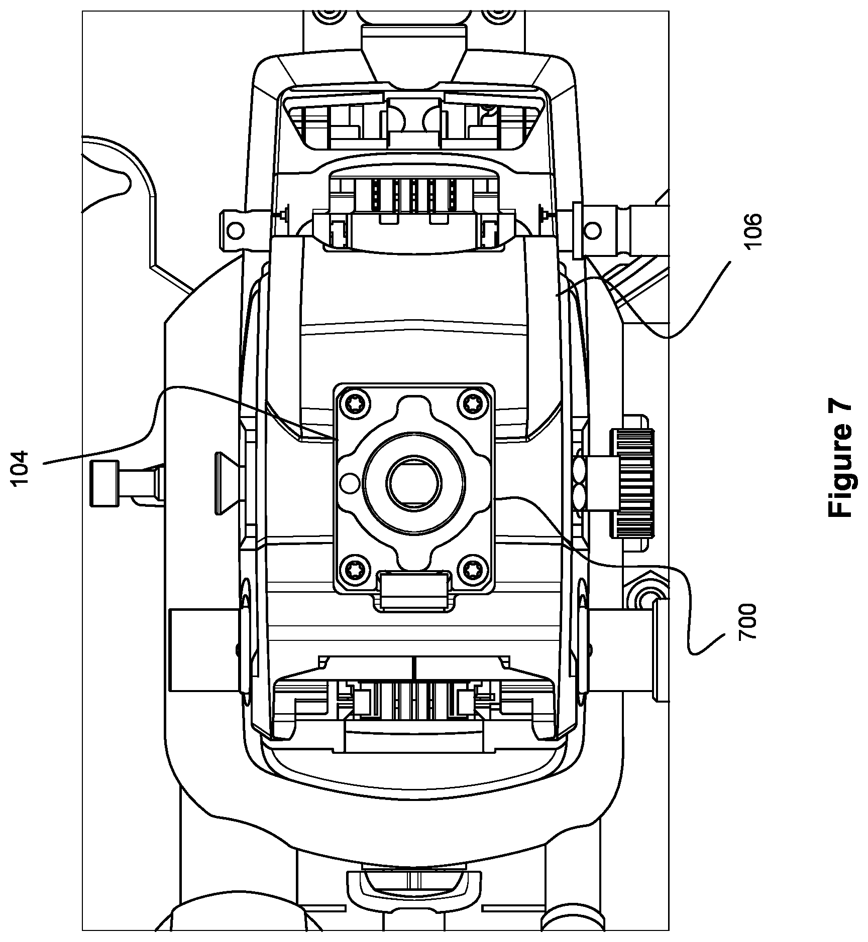Patent US12377531 Figure 7 – Power tool stand