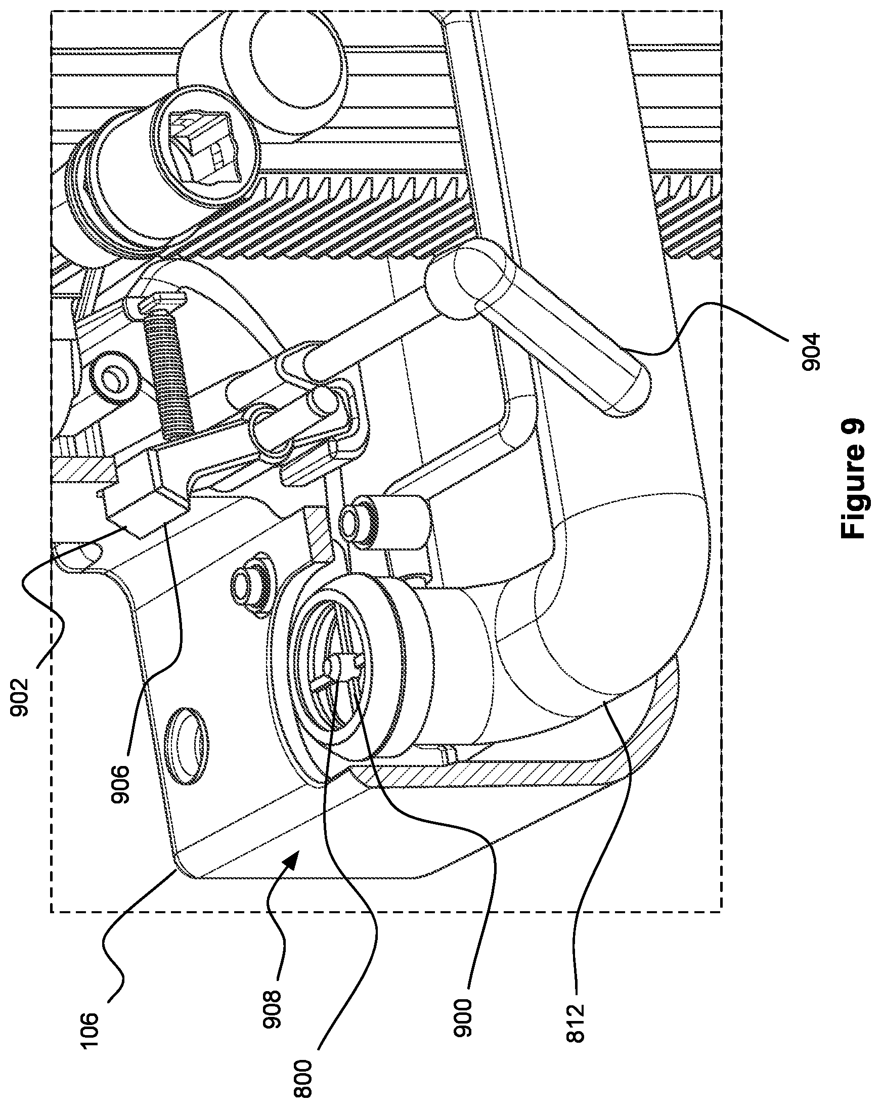 Patent US12377531 Figure 9 – Power tool stand