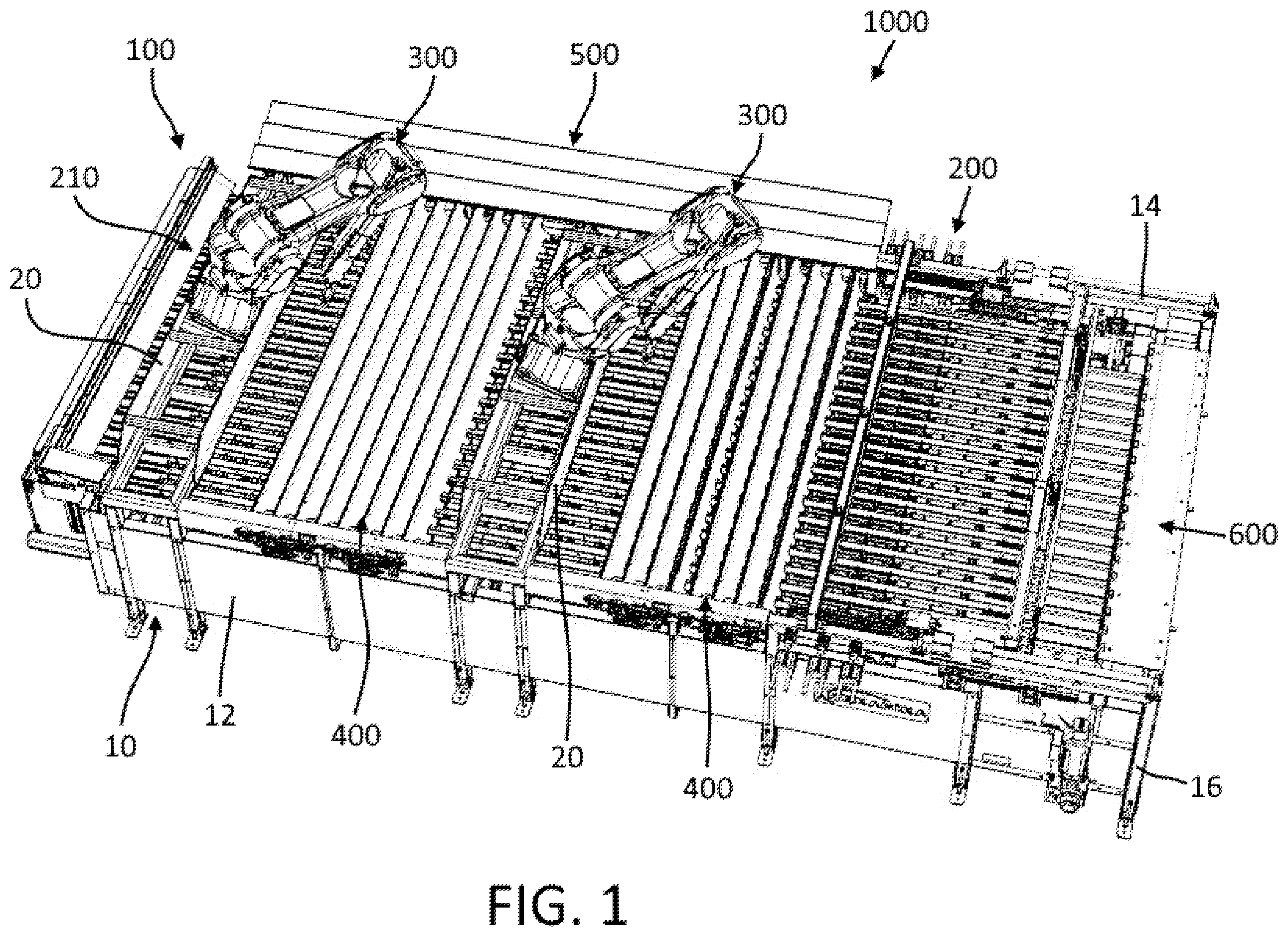 Patent US12377546 Figure 1 – System and method for automatically sorting and combining board pieces