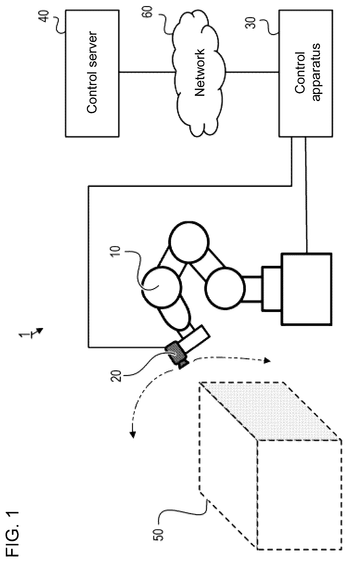 Patent US12377547 Figure 1 – Control device, robot, control method, and program