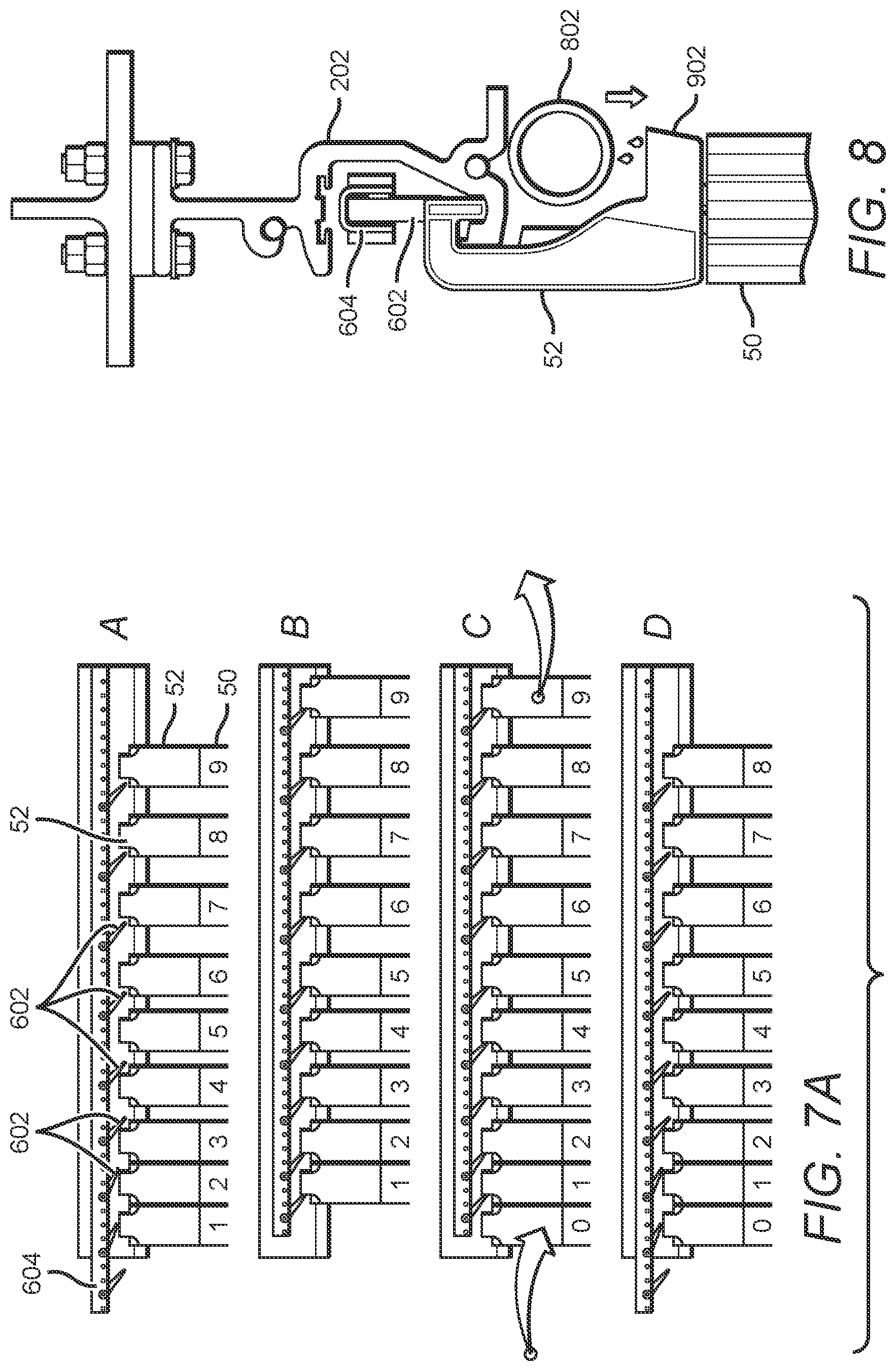 Patent US12377556 Figure 6 – Pickup and laydown station systems for grow tower production