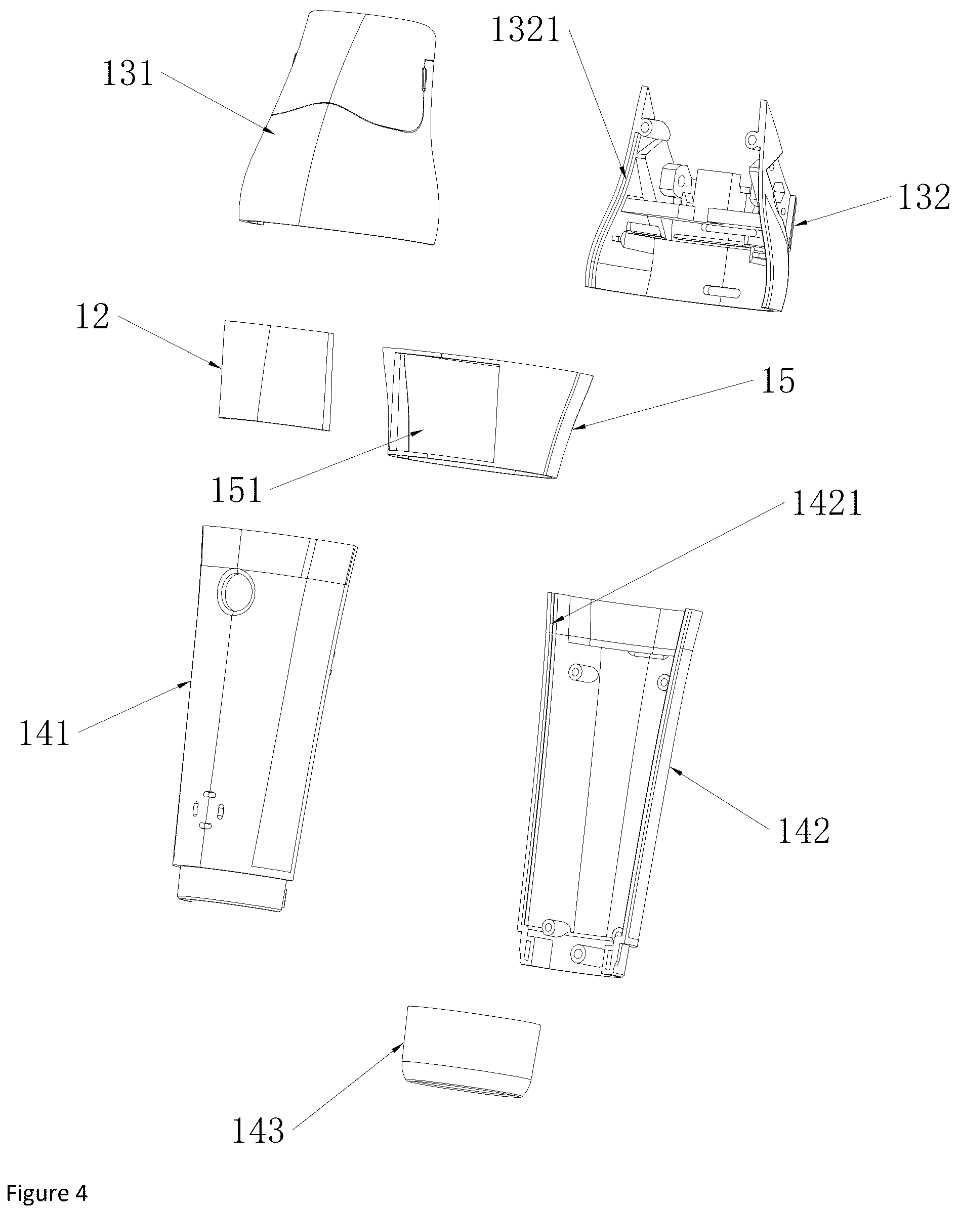Patent US12377560 Figure 4 – Electric hair clipper
