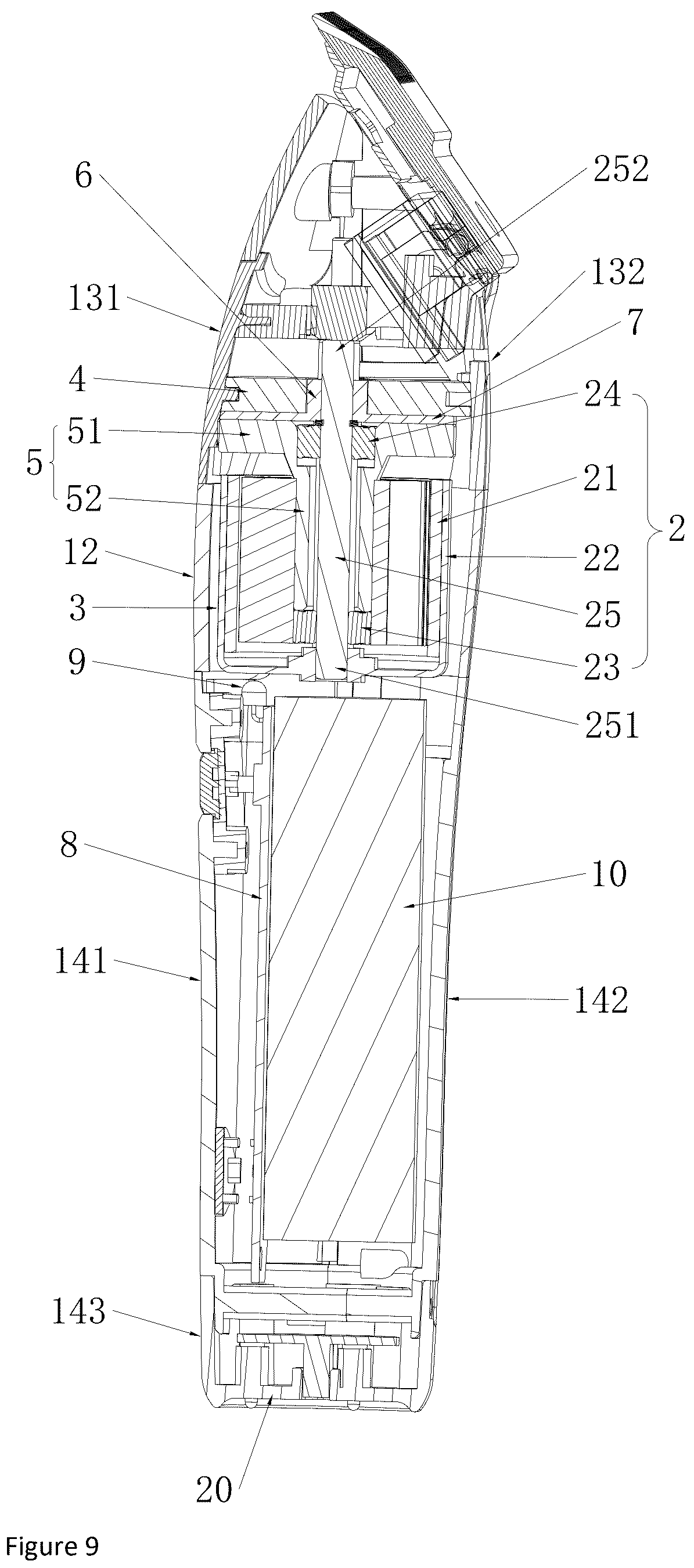 Patent US12377560 Figure 9 – Electric hair clipper