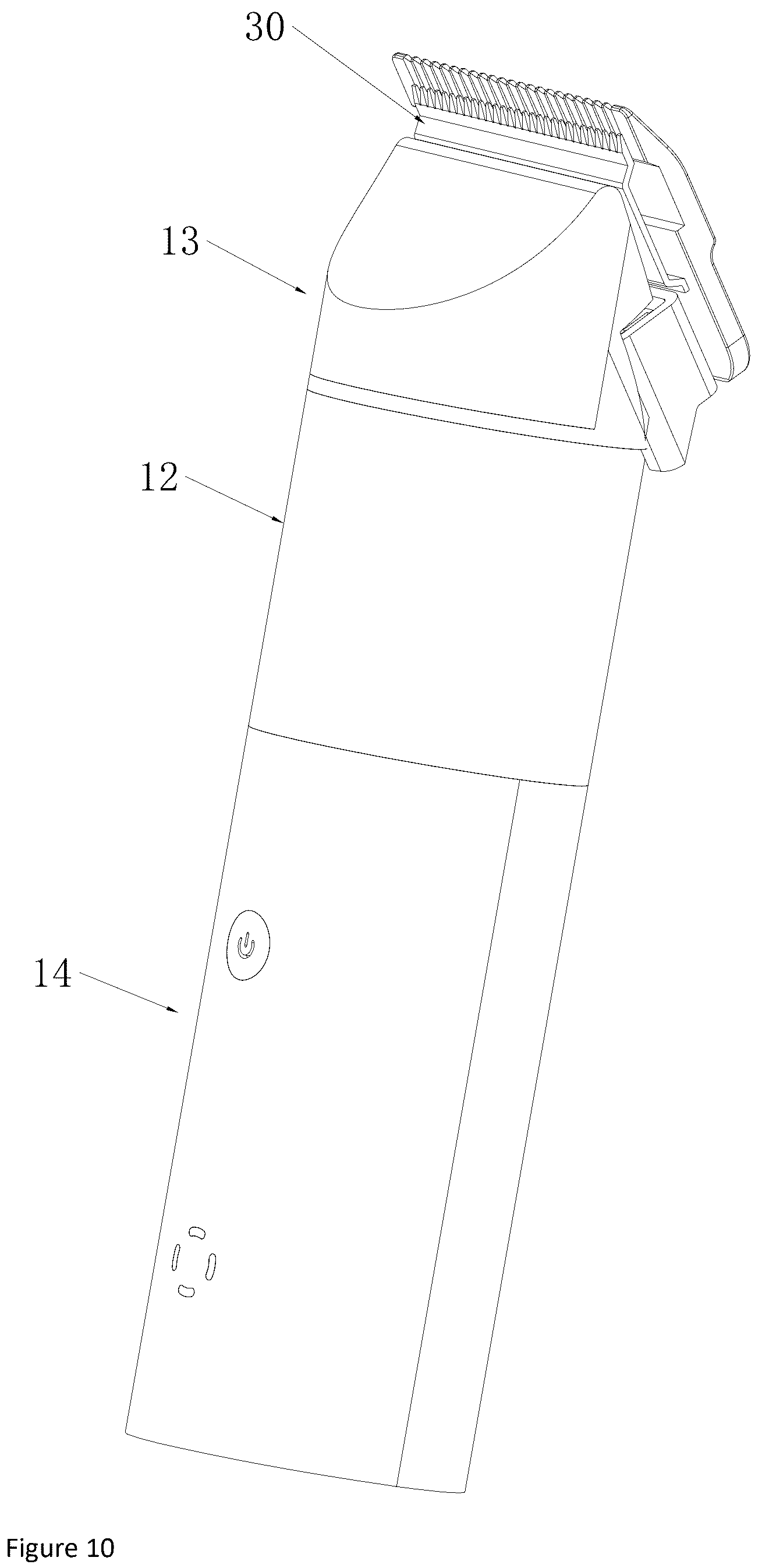 Patent US12377560 Figure 10 – Electric hair clipper