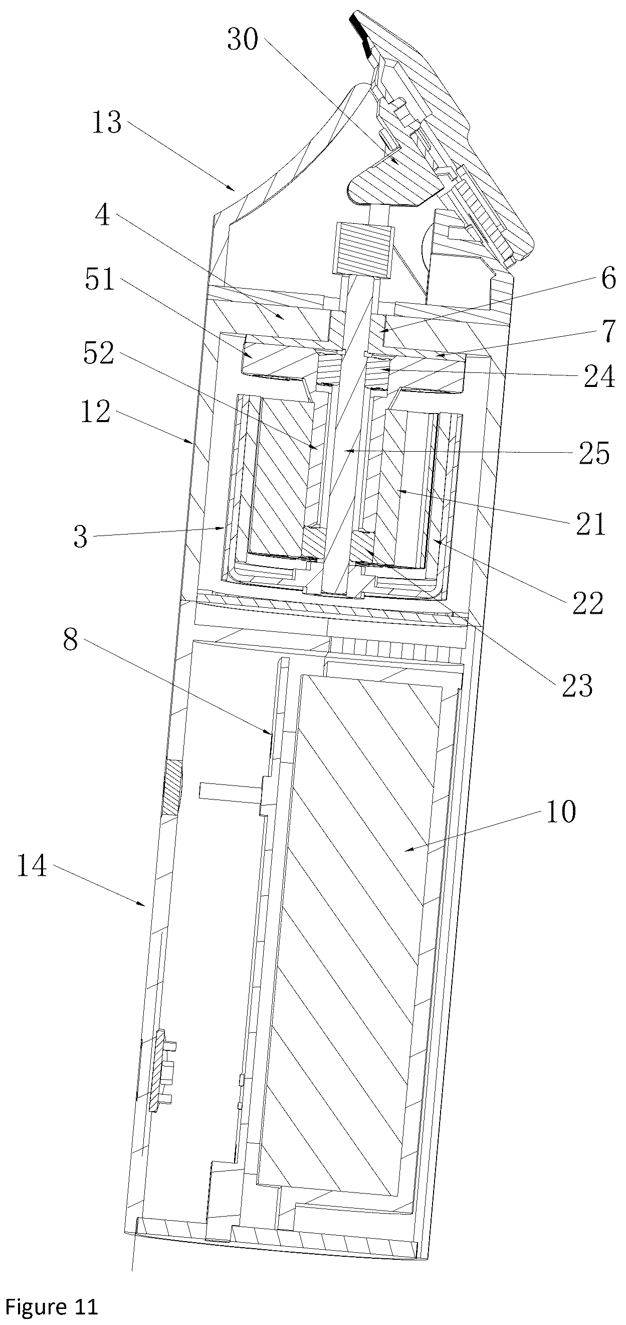 Patent US12377560 Figure 11 – Electric hair clipper