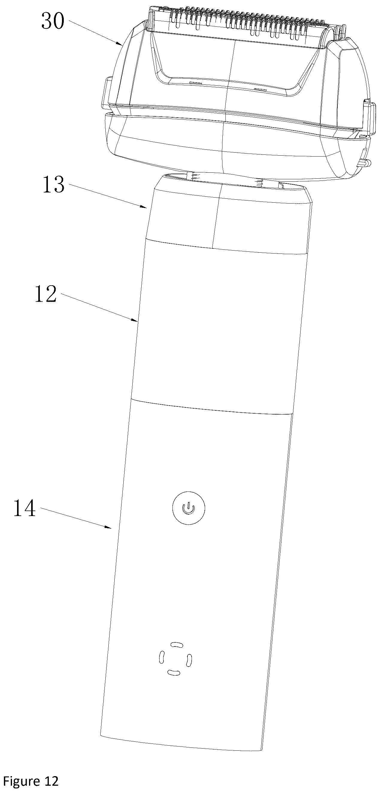 Patent US12377560 Figure 12 – Electric hair clipper