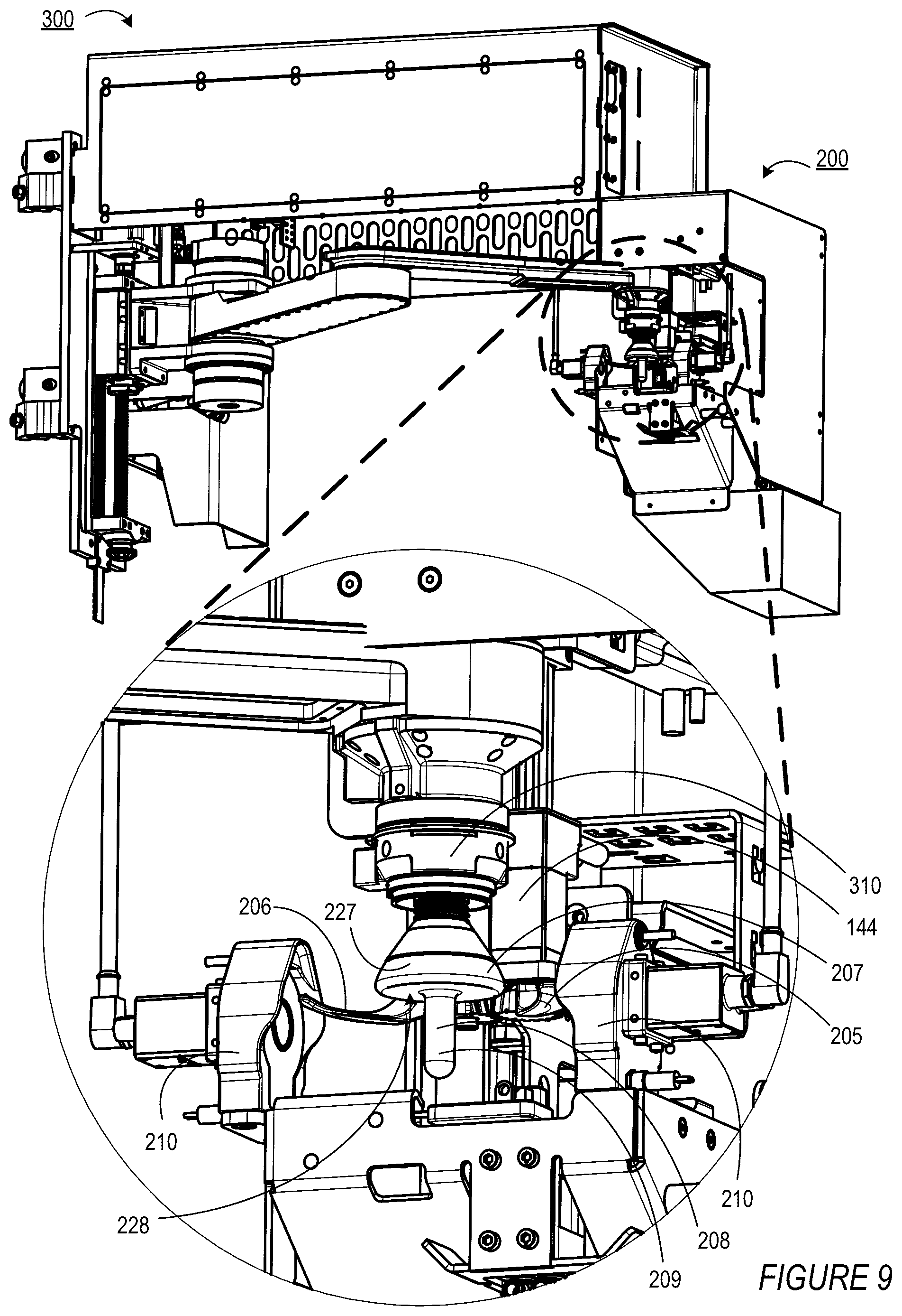 Patent US12377567 Figure 9 – Mushroom trimming and sorting system