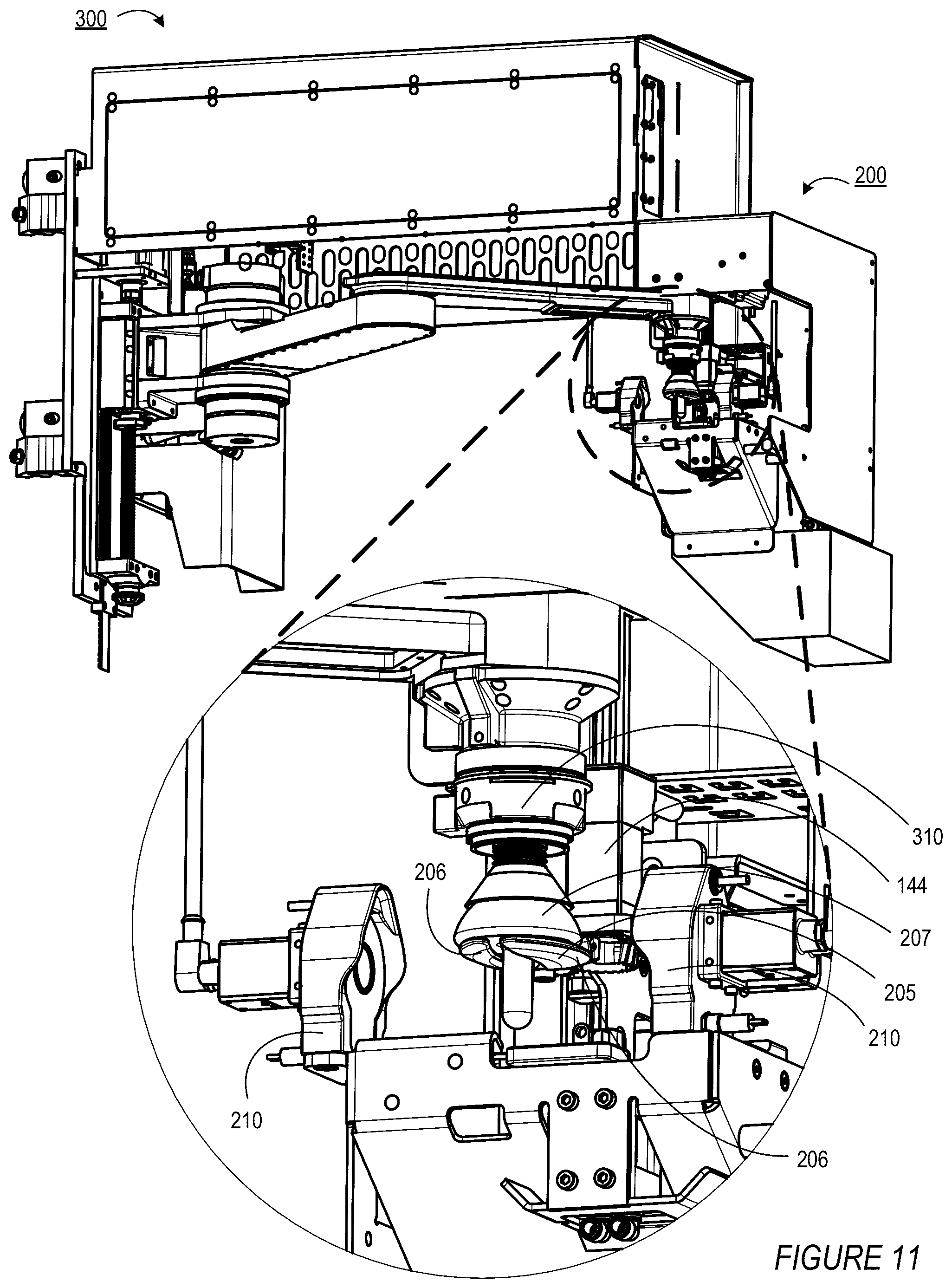 Patent US12377567 Figure 11 – Mushroom trimming and sorting system