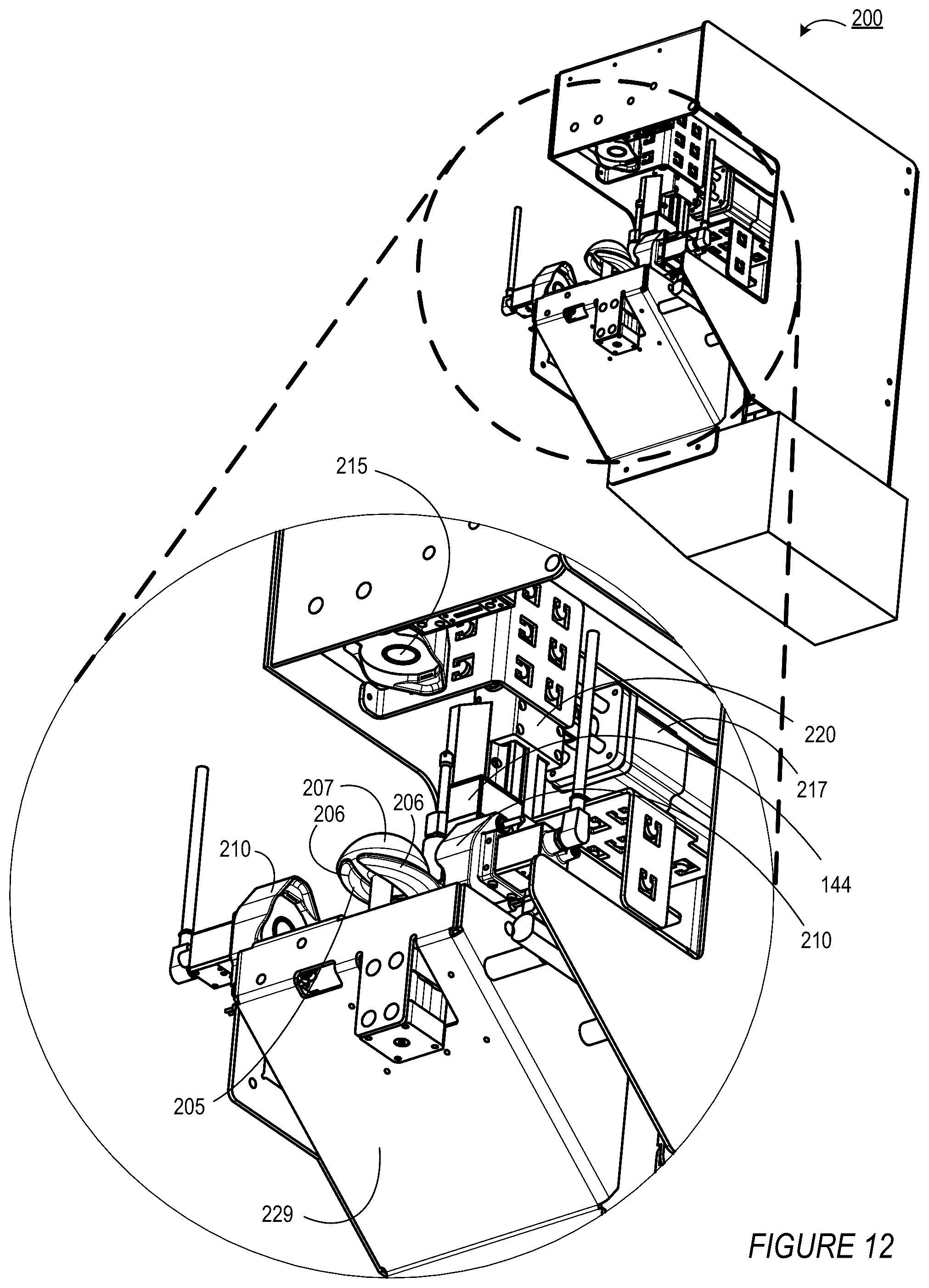 Patent US12377567 Figure 12 – Mushroom trimming and sorting system