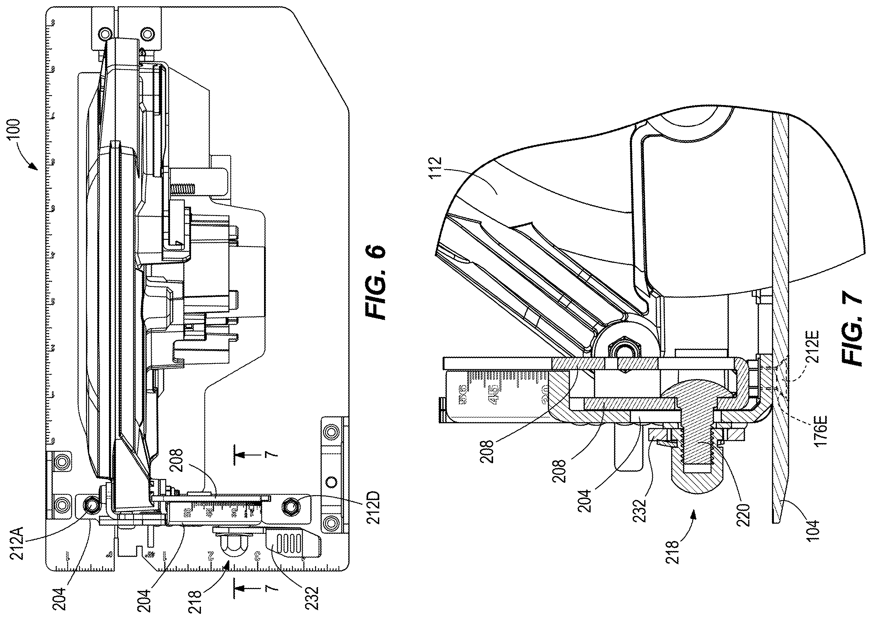 Patent US12377569 Figure 5 – Circular saw with adjustable base