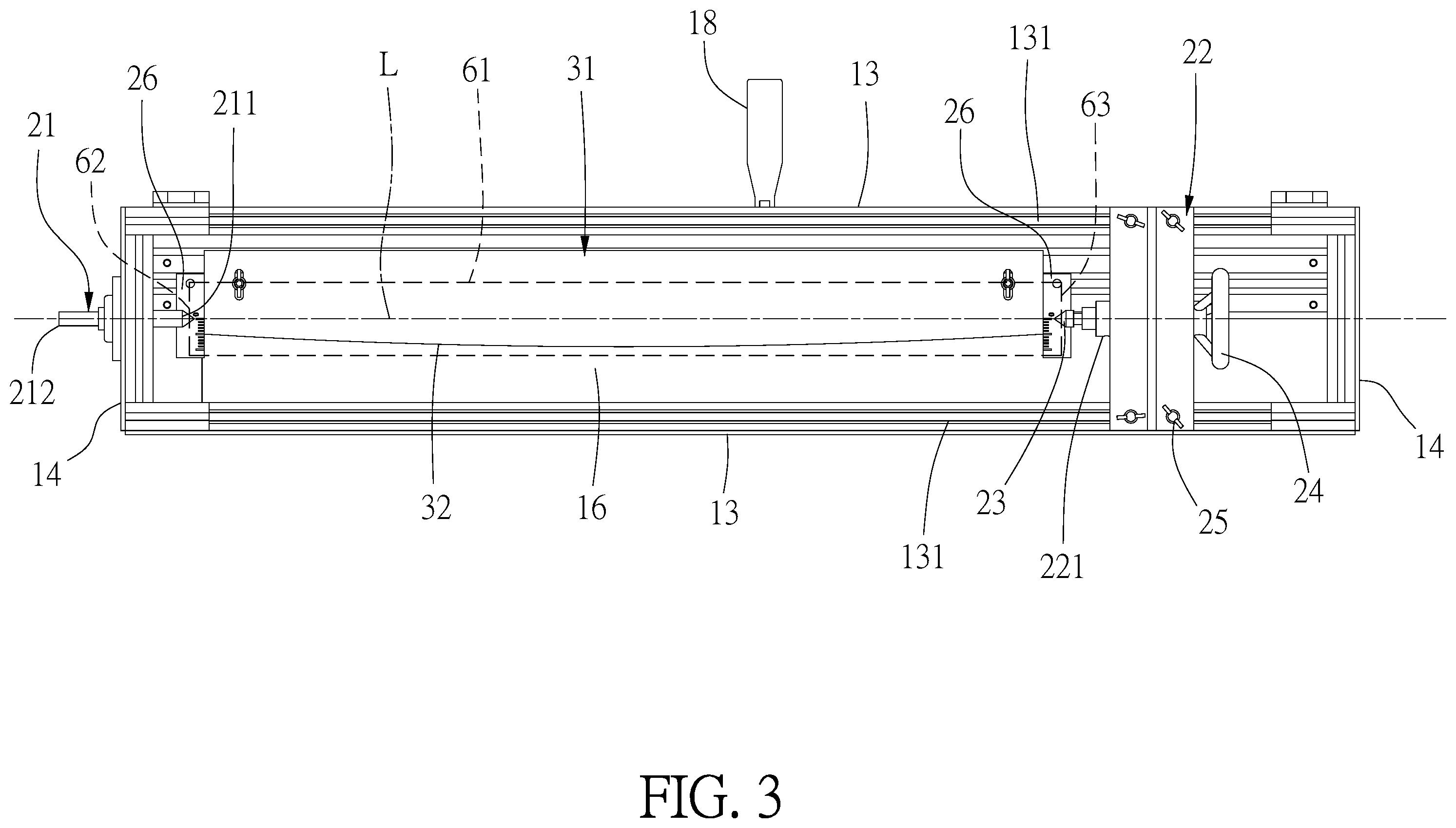 Patent US12377571 Figure 3 – Copy device for processing and shaping a cylindrical rod with a curved configuration
