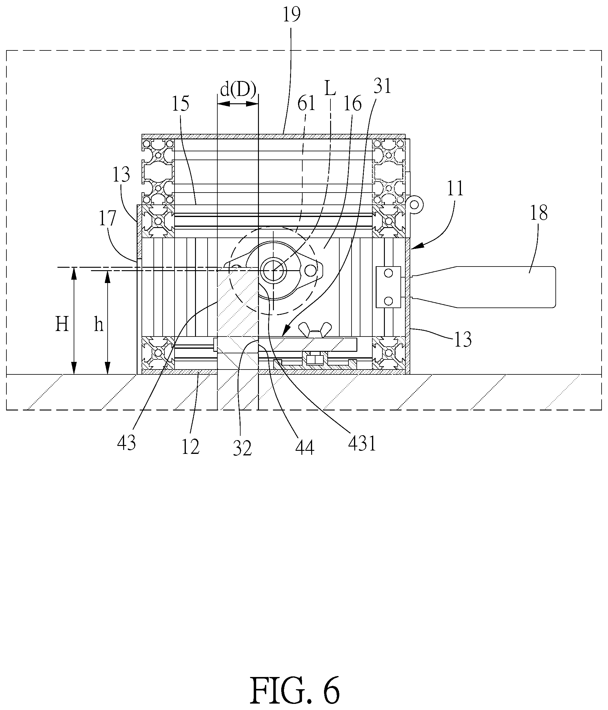Patent US12377571 Figure 6 – Copy device for processing and shaping a cylindrical rod with a curved configuration