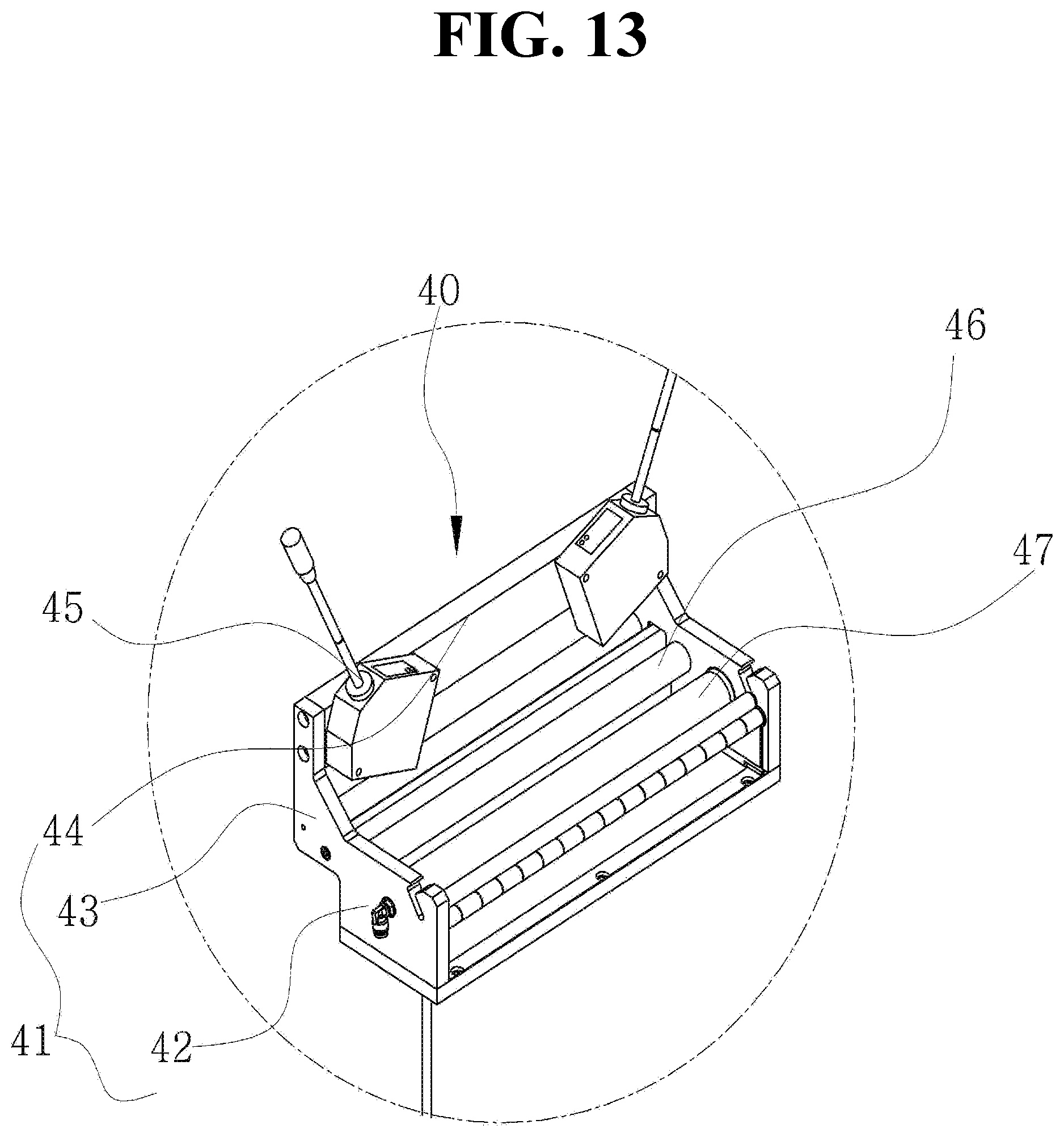 Patent US12377583 Figure 13 – Automatic gel ribbon thickness adjustment device
