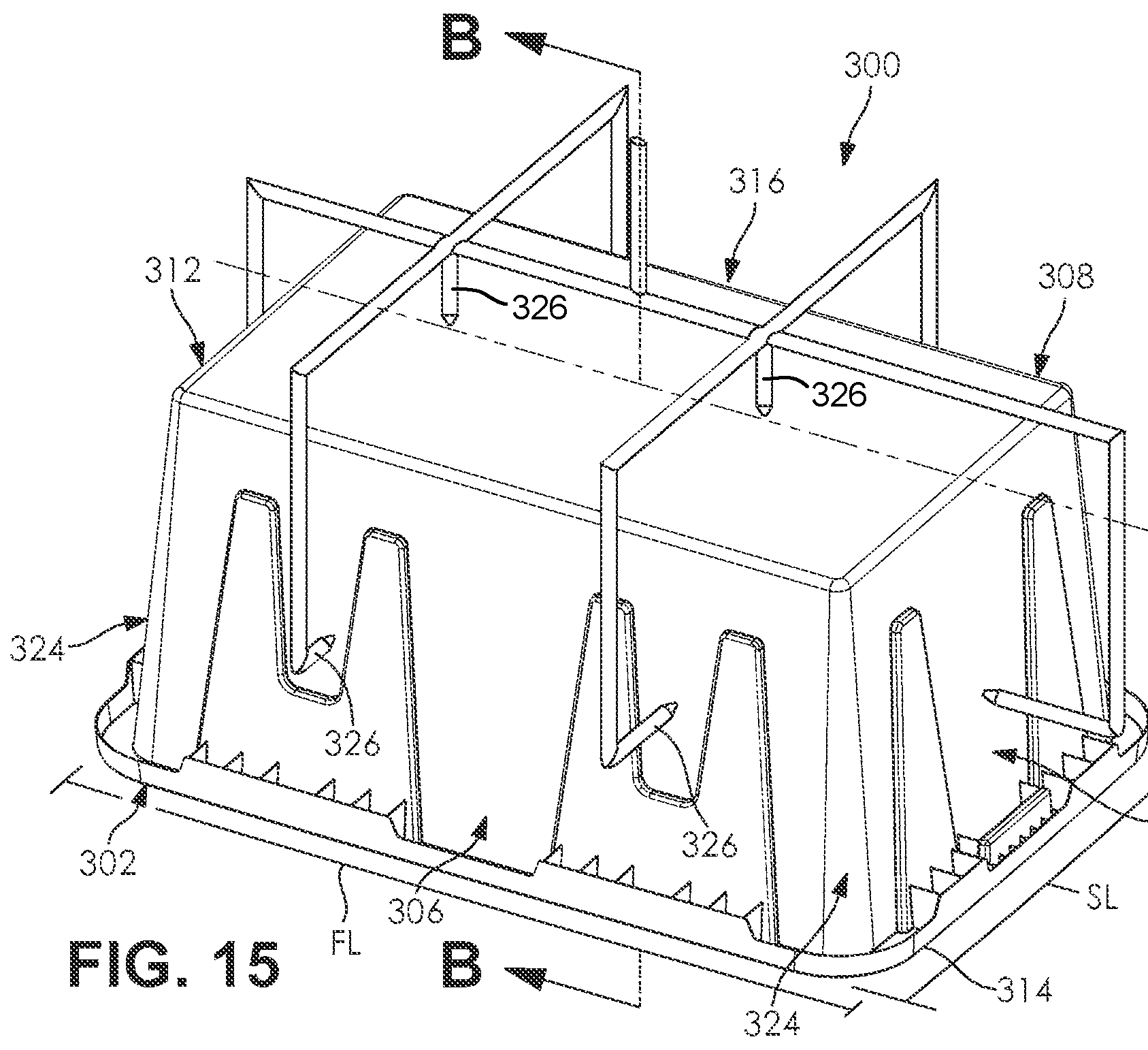 Patent US12377589 Figure 8 – Injection molding system, method, and tote manufactured therefrom