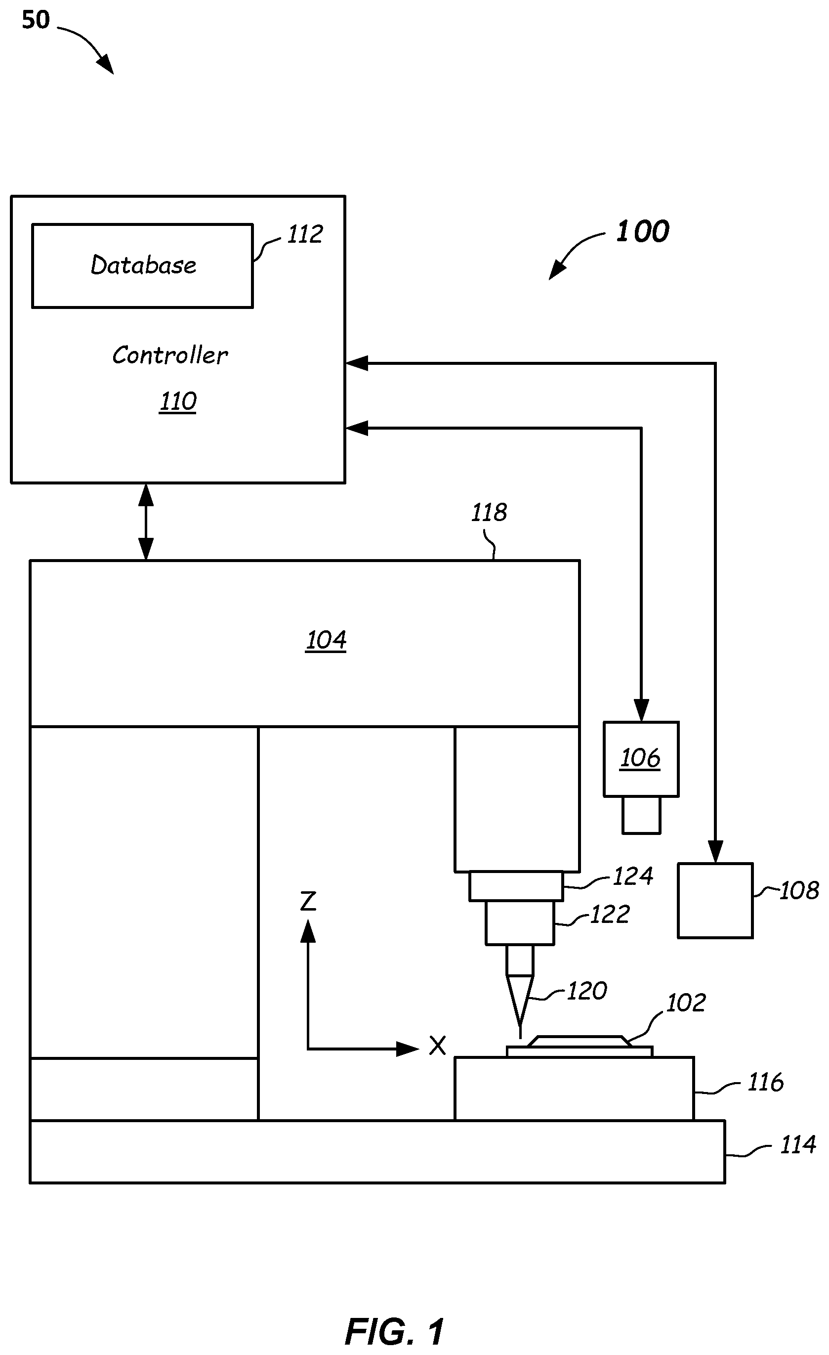 Patent US12377594 Figure 1 – System for manufacturing of honeycomb extrusion dies and manufacturing methods thereof