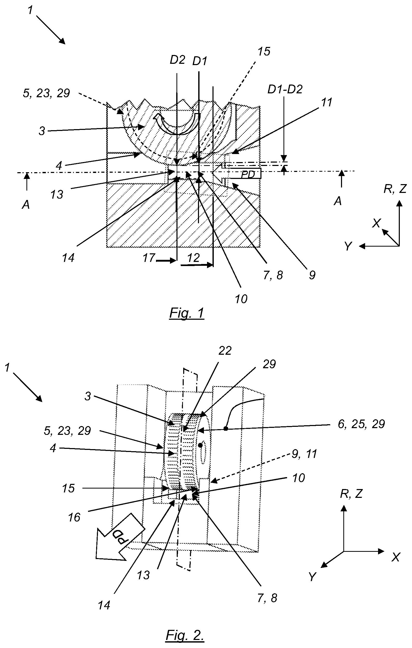 Patent US12377595 Figure 1 – Extrusion and/or pultrusion device and method