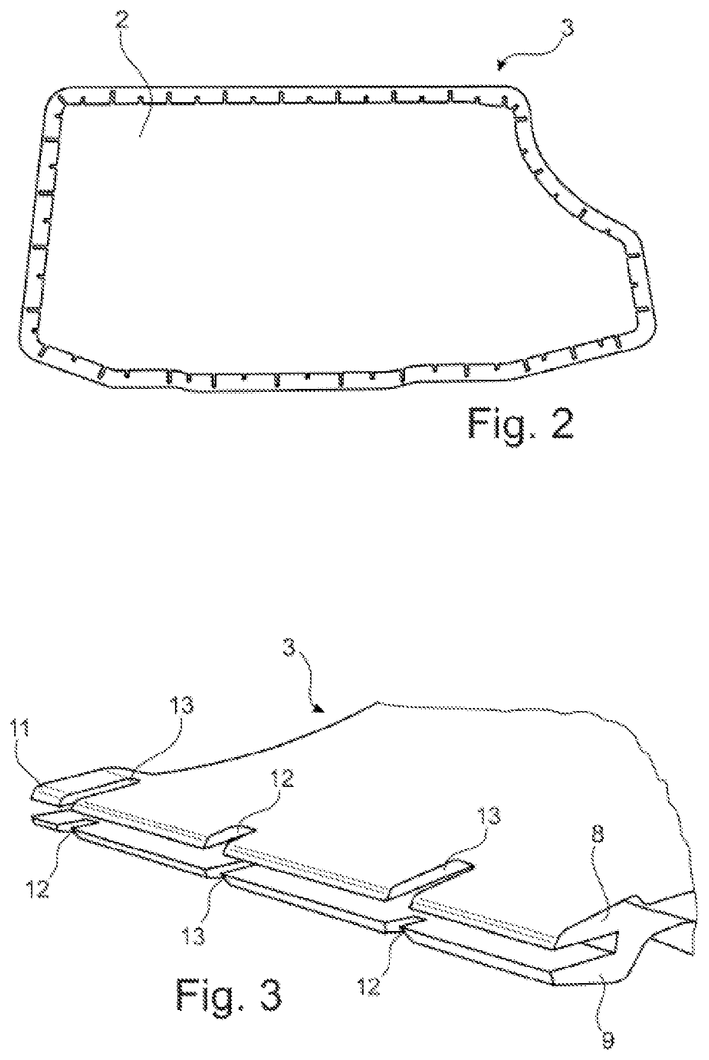 Patent US12377619 Figure 2 – Edge design of a flat stiffening structure for a component