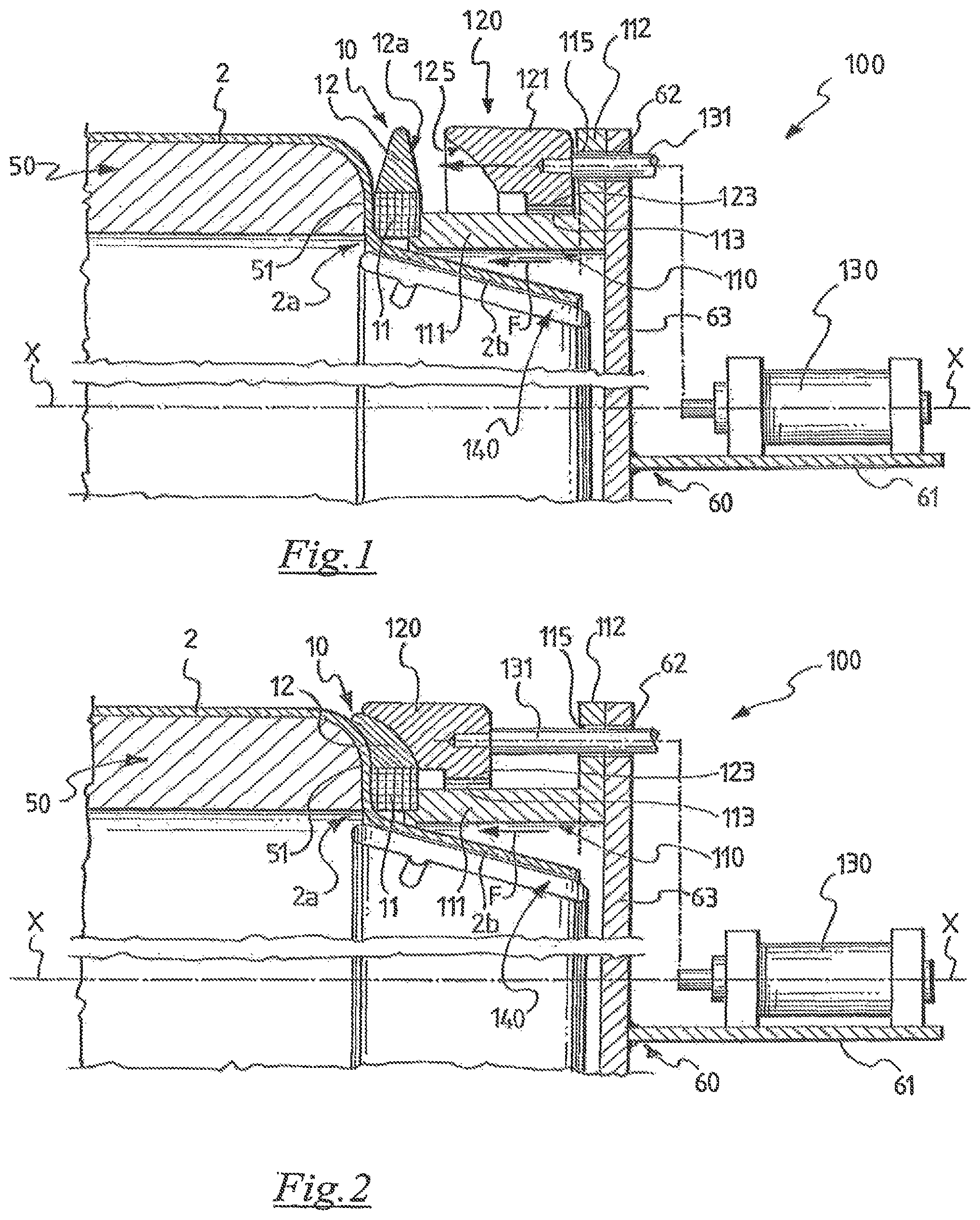 Patent US12377625 Figure 1 – Apparatus for building a carcass structure of a tyre for vehicle wheels