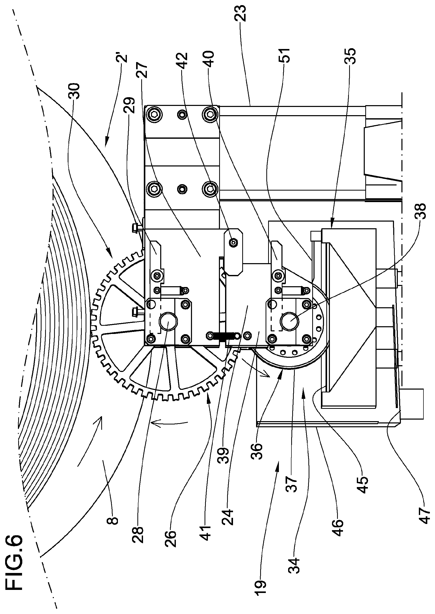 Patent US12377626 Figure 6 – Process and apparatus for building tyres for vehicle wheels