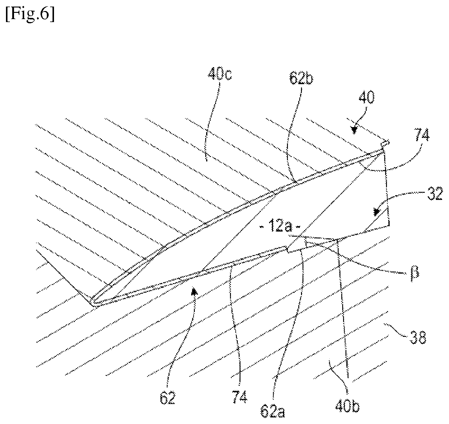 Patent US12377628 Figure 6 – Device for shaping a fibrous preform for producing a bladed part of a turbomachine