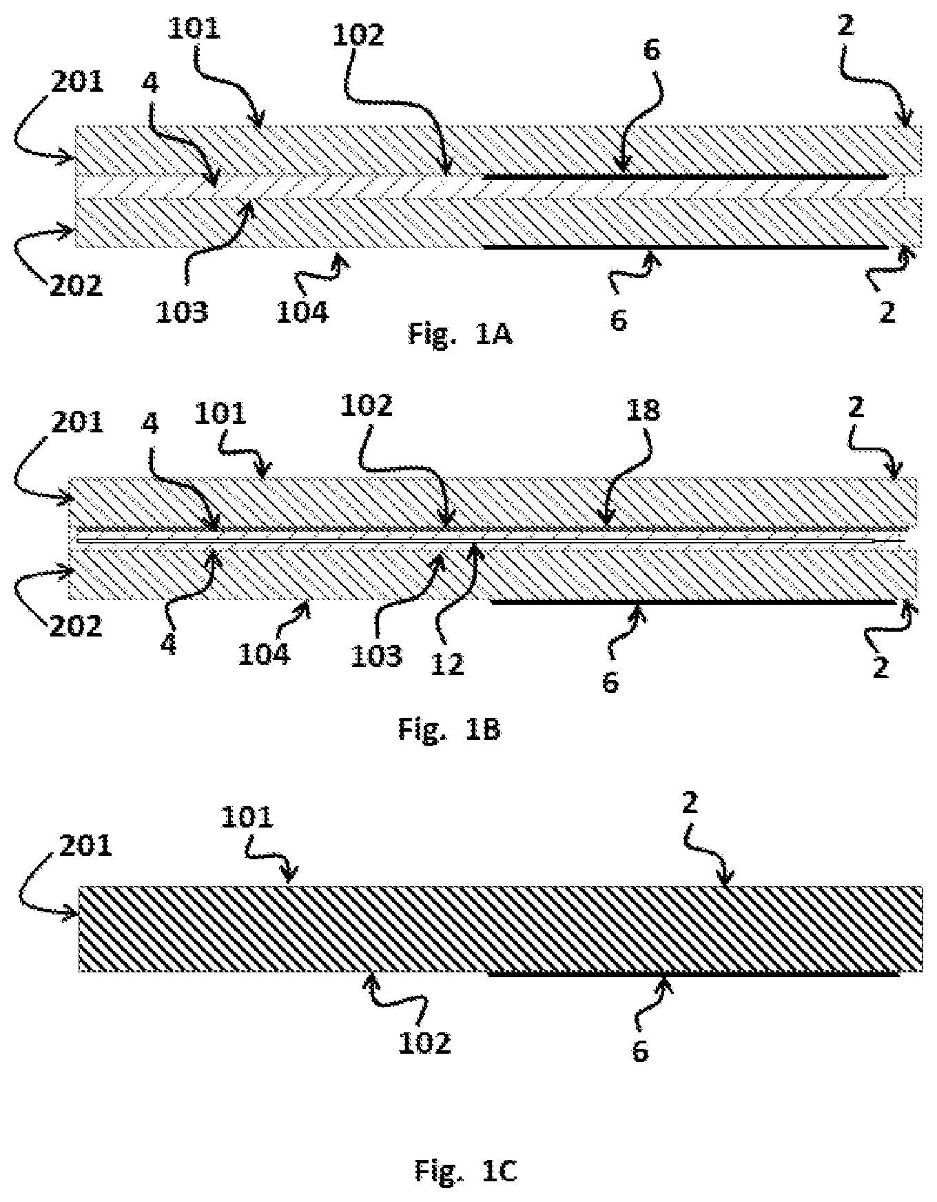 Patent US12377638 Figure 1 – Switchable laminate with touch control