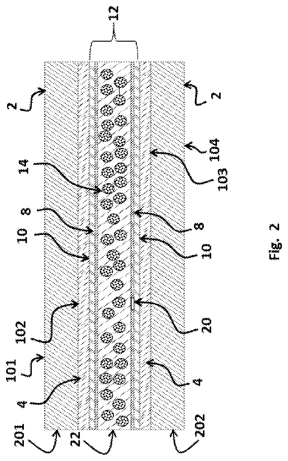 Patent US12377638 Figure 2 – Switchable laminate with touch control