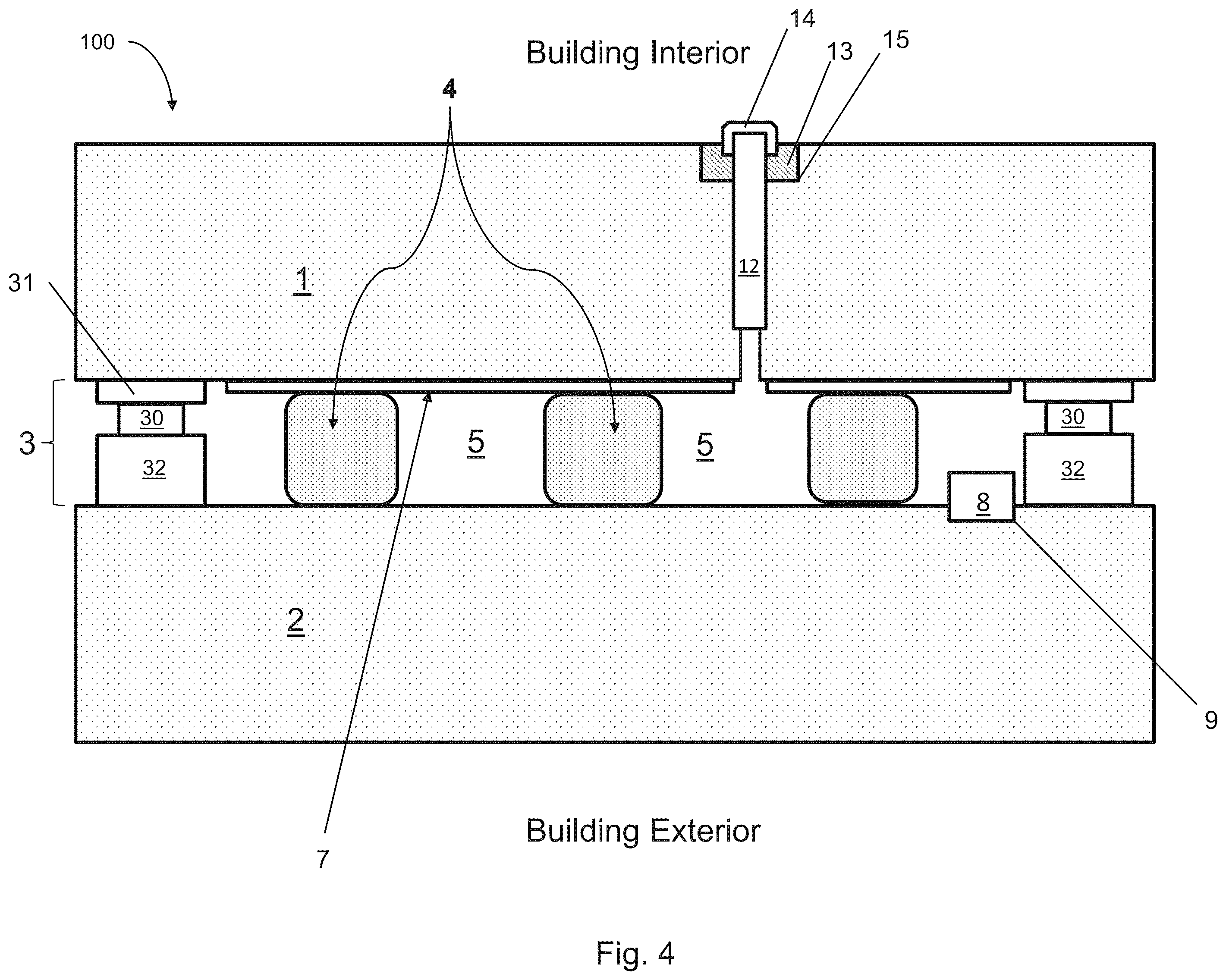 Patent US12377639 Figure 4 – Vacuum insulated panel with seal material thermal diffusivity and/or conductivity