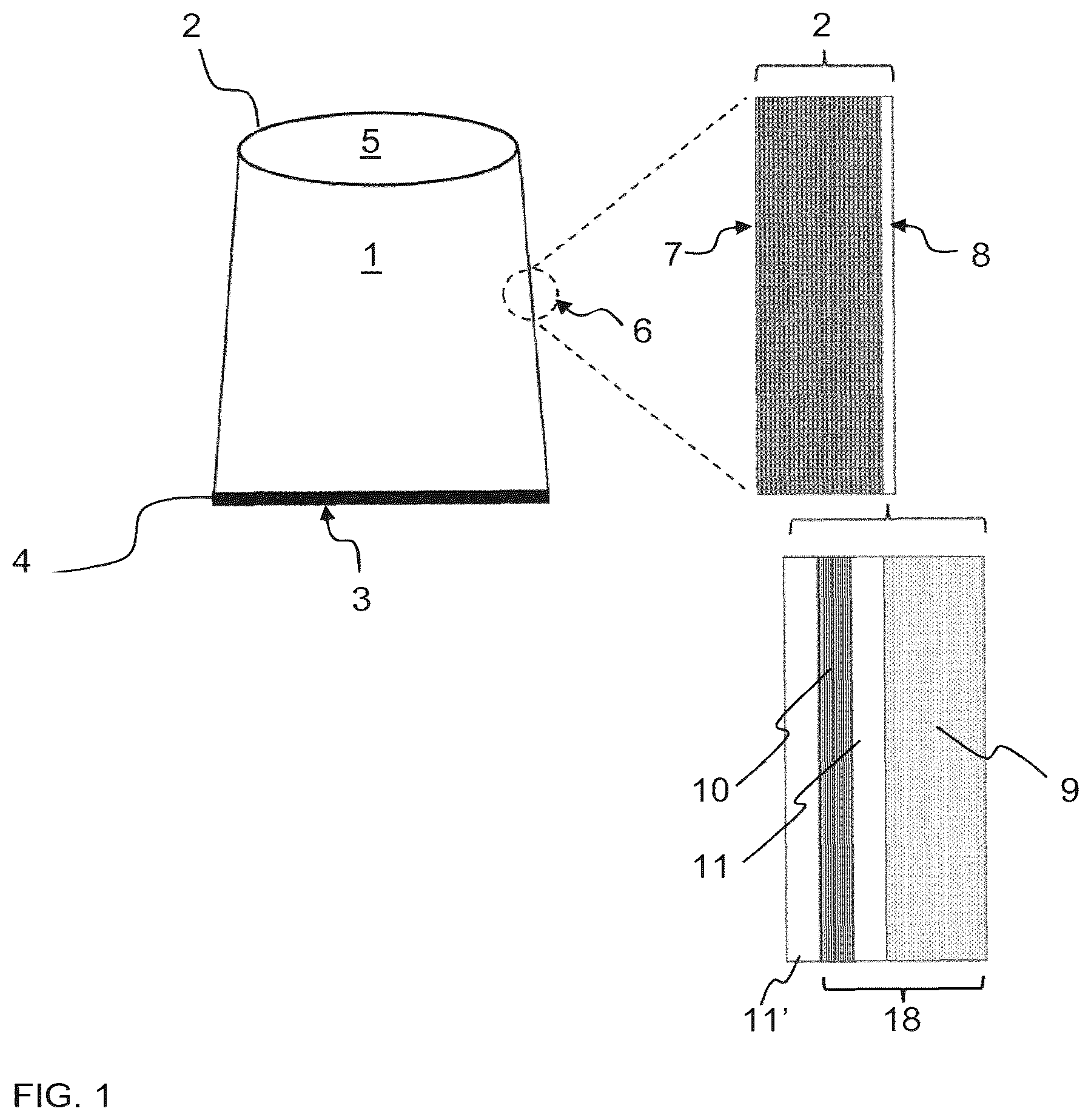 Patent US12377643 — Hermetic, insecticidal food storage bag, use of it and a method for its production — Figure 1