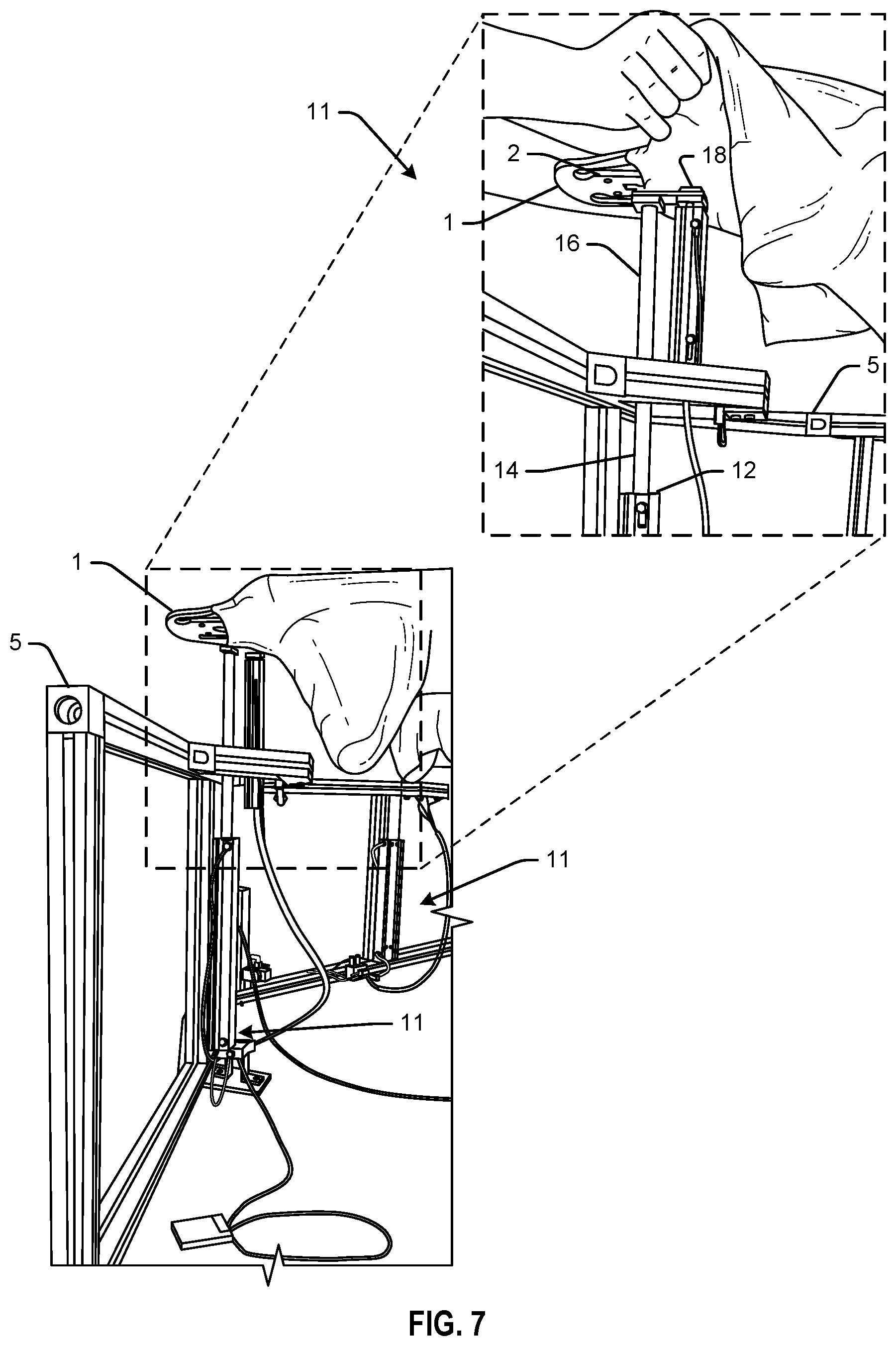 Patent US12377647 Figure 7 – Automated loading and unloading system for textile printing