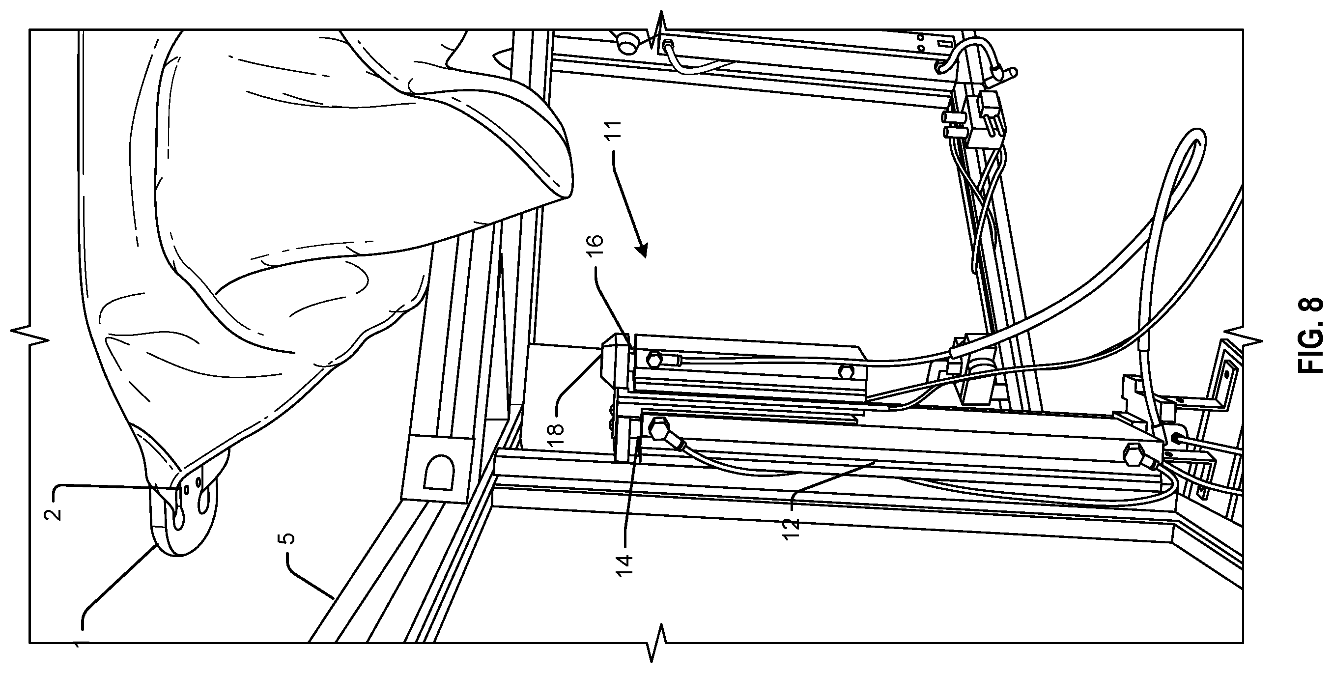 Patent US12377647 Figure 8 – Automated loading and unloading system for textile printing