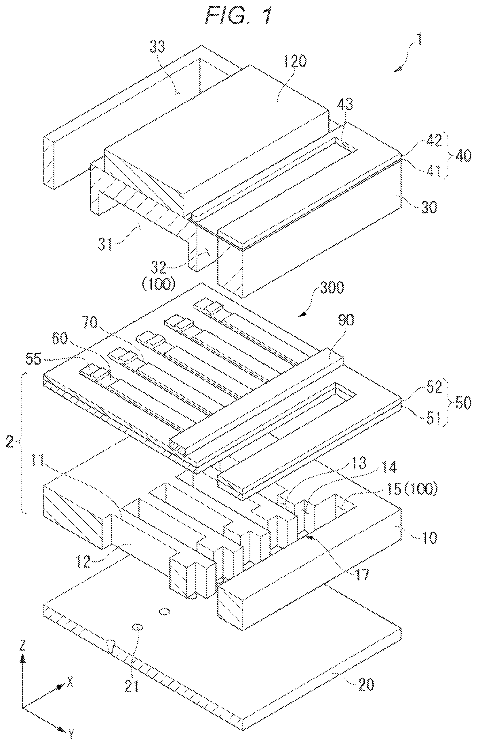 Patent US12377654 Figure 1 – Piezoelectric actuator and manufacturing method thereof, liquid droplet discharge head, and ultrasonic device