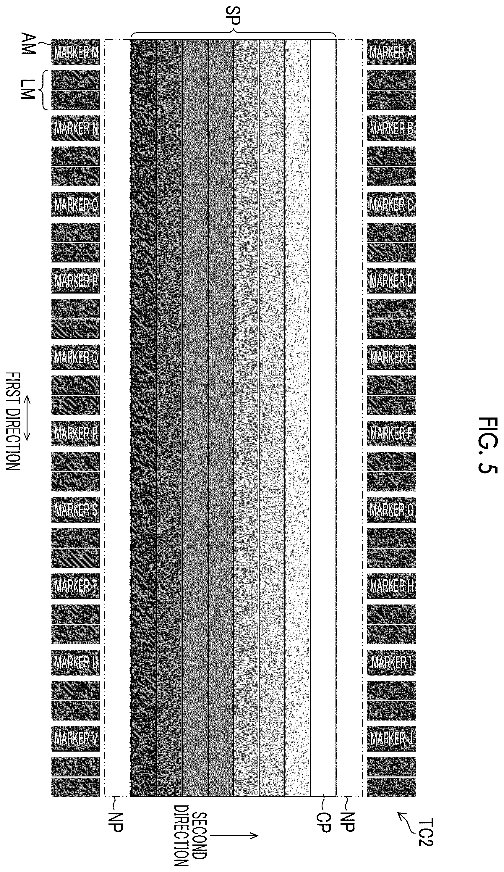 Patent US12377660 Figure 5 – Density unevenness correction data creation method, density unevenness correction data creation apparatus, printing system, program, test chart, and test chart data creation apparatus