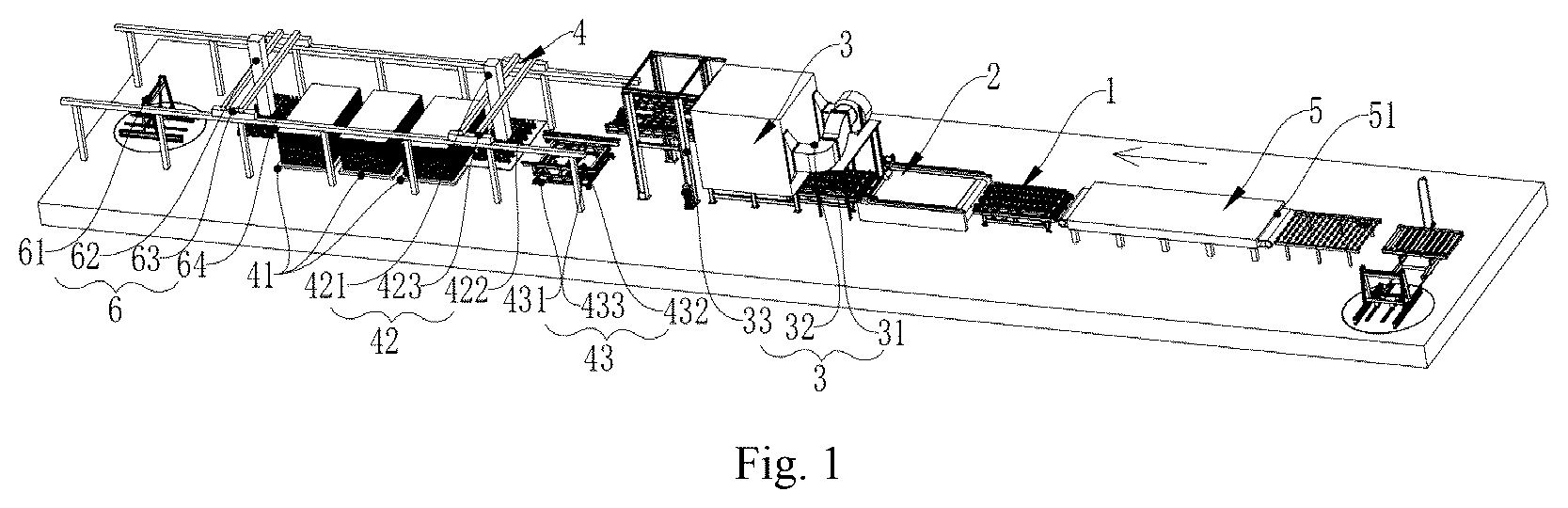 Patent US12377661 Figure 1 – Inkjet processing system for artificial stones and application thereof
