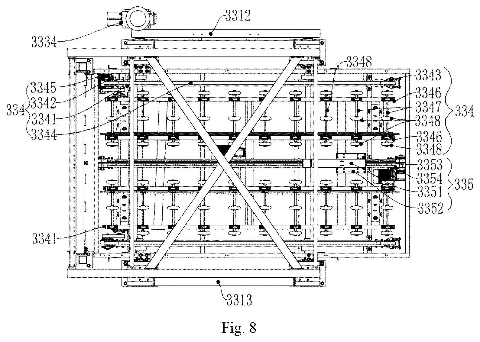 Patent US12377661 Figure 8 – Inkjet processing system for artificial stones and application thereof