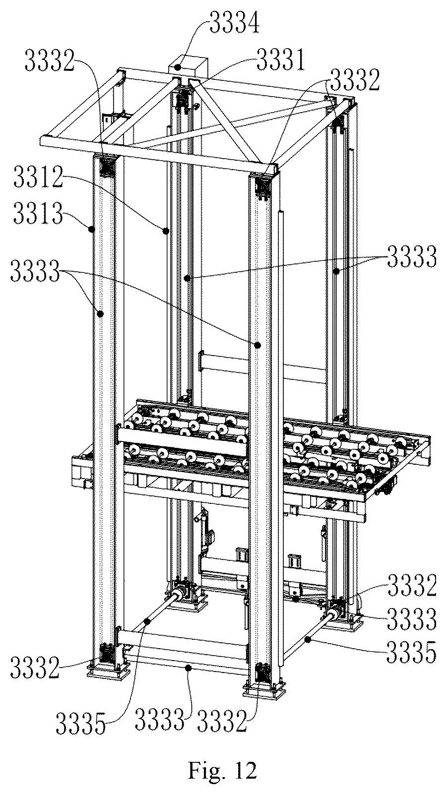 Patent US12377661 Figure 12 – Inkjet processing system for artificial stones and application thereof