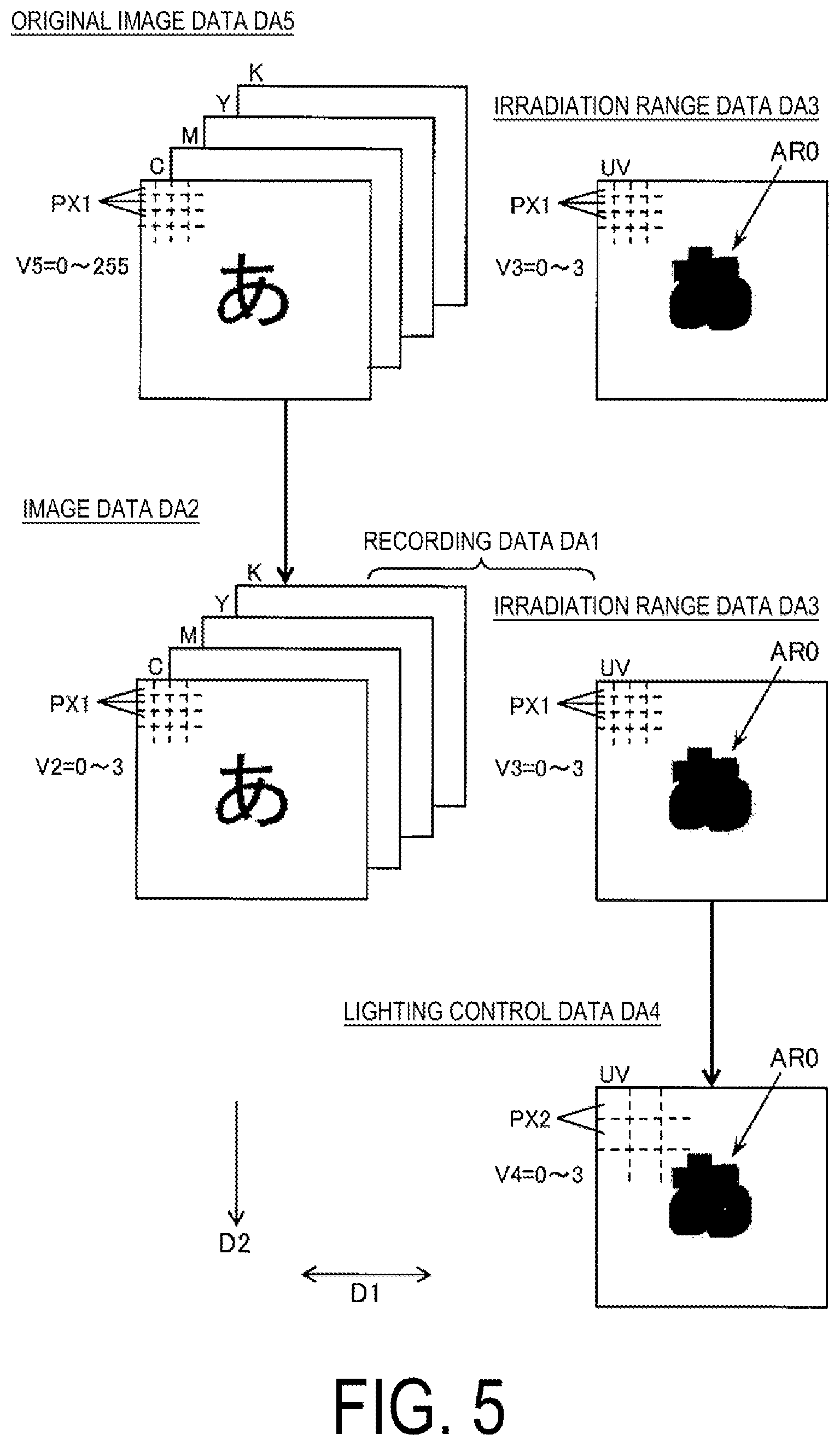 Patent US12377663 Figure 5 – Recording device, recording system, and recording method for recording using curable ink