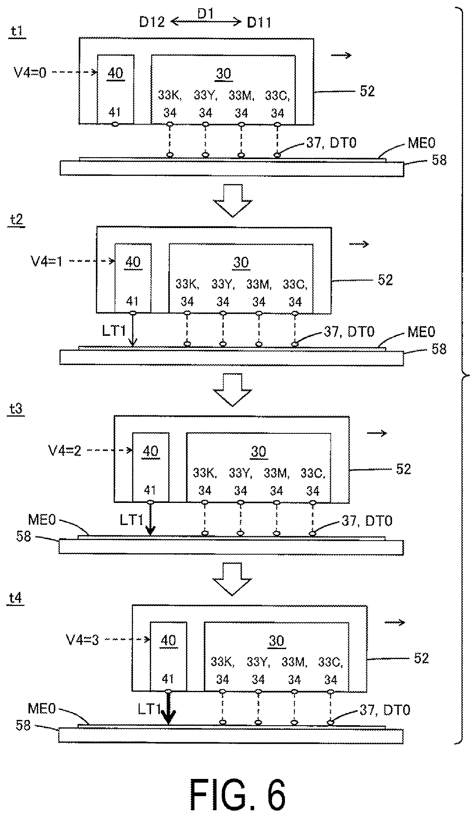 Patent US12377663 Figure 6 – Recording device, recording system, and recording method for recording using curable ink