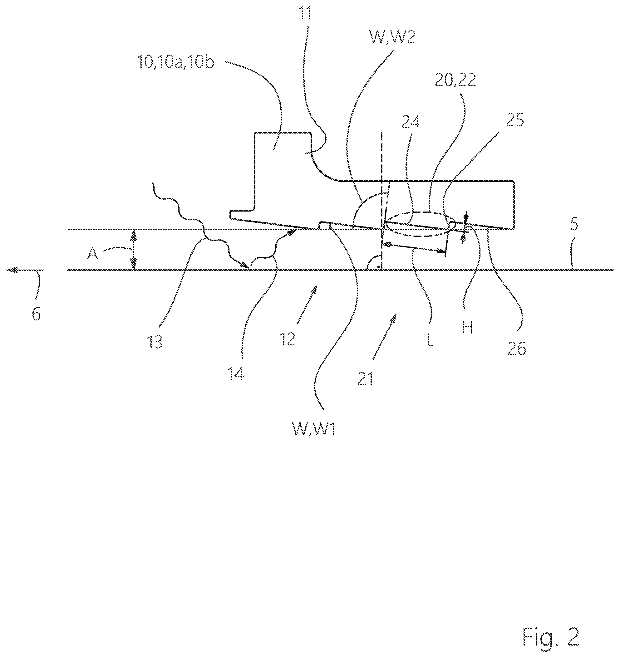 Patent US12377664 Figure 2 – Light trap for UV radiation for curing ink on a printing substrate and printing machine including a light trap