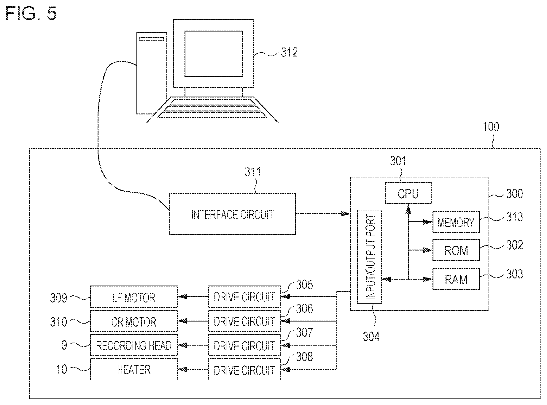 Patent US12377674 Figure 5 – Recording apparatus, method, and medium